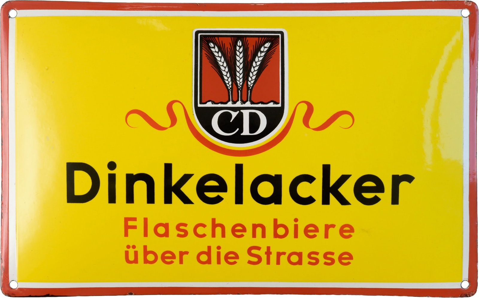 Dinkelacker enamel sign, bottled beer, Stuttgart circa 1950 (1) (1 of 7)
