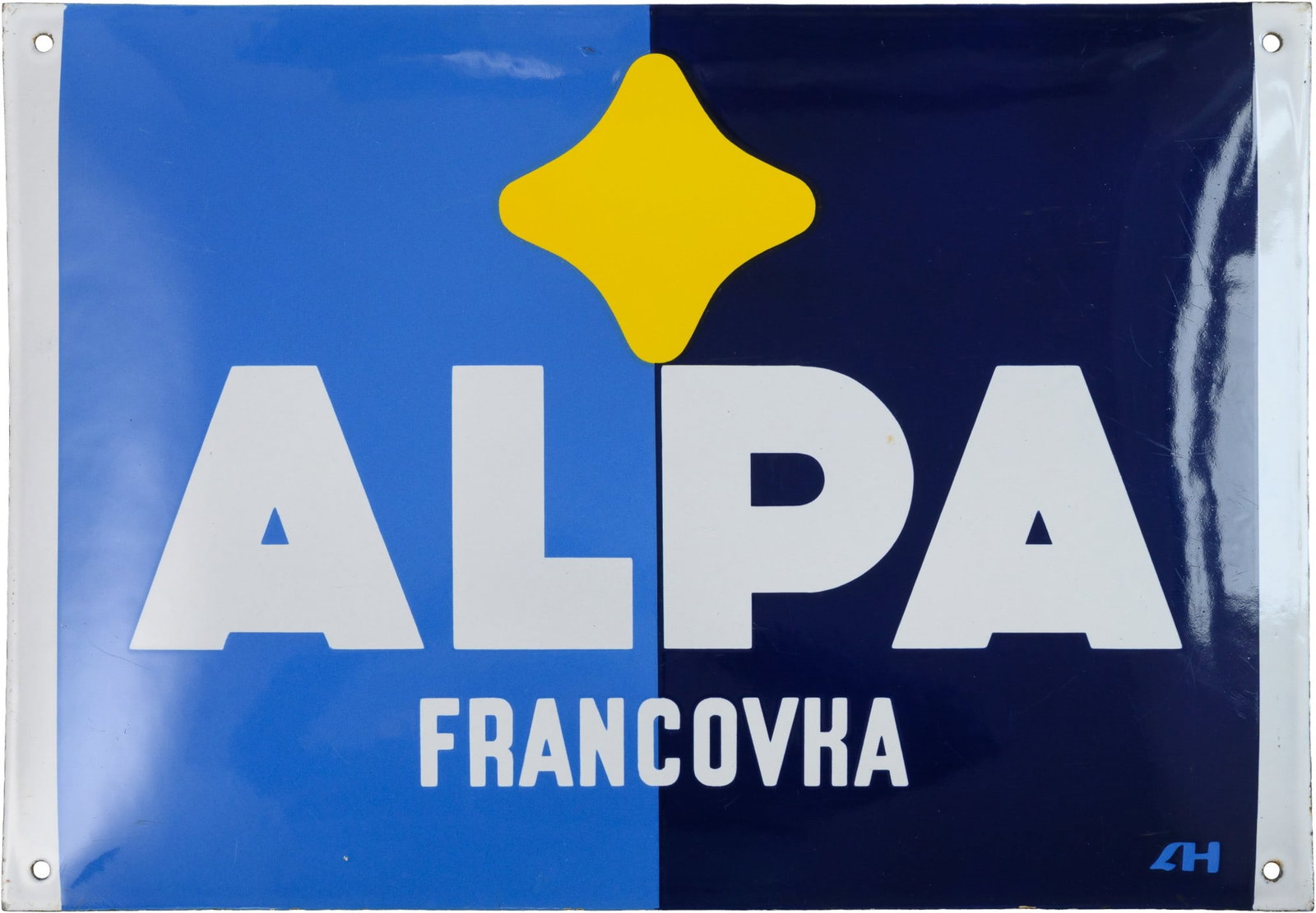 Alpa Francovka enamel sign, Leo Heilbrunn, in mint condition! Czech Republic, c. 1930 (1+) (1 of 7)