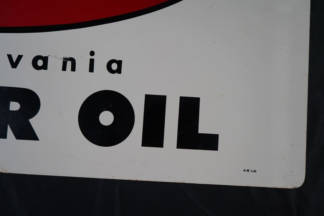 Vintage Amalie Pennsylvania Motor Oil Double-Sided Painted Metal Sign - 8