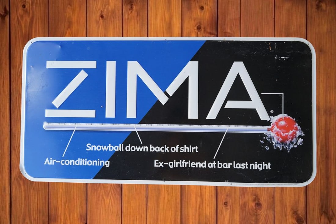 Zima Beer Single-Sided Painted Aluminum Sign (1 of 4)