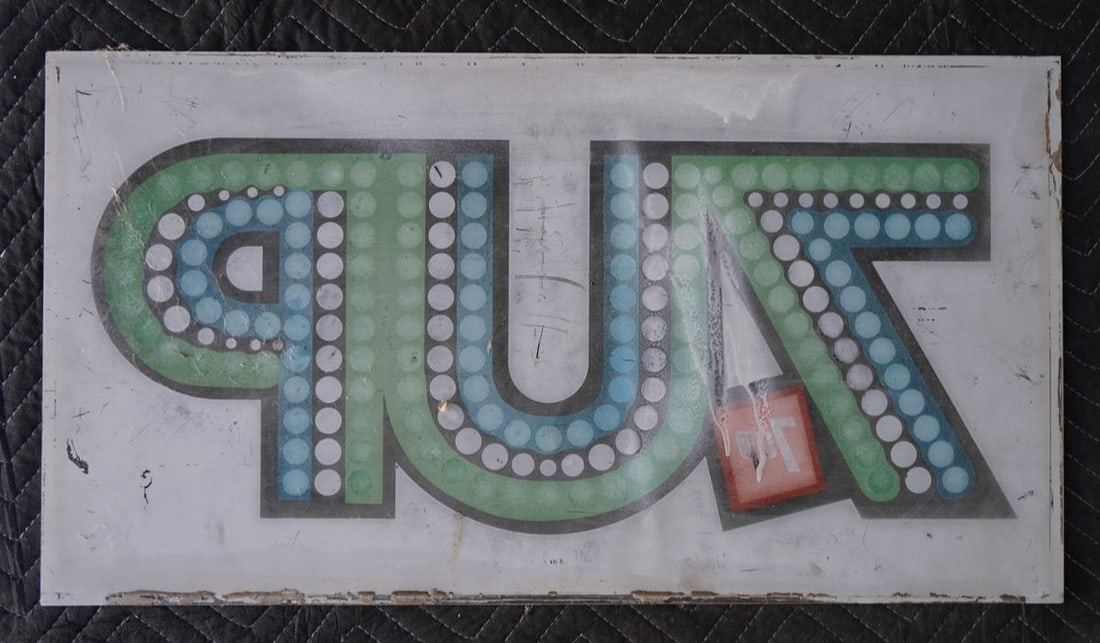 Vintage 7Up Plastic Sign Insert - 2