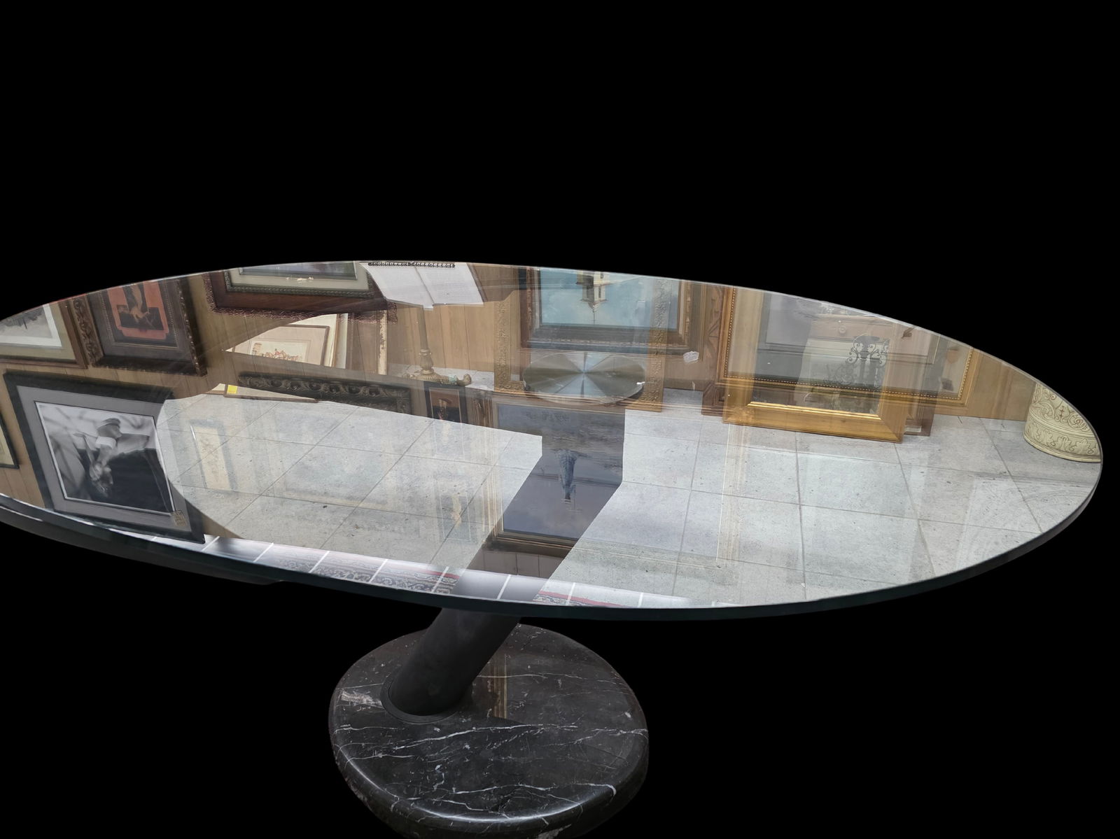 Amazing swivel extendable glass dining table designed by Pierre Cardin (1 of 17)