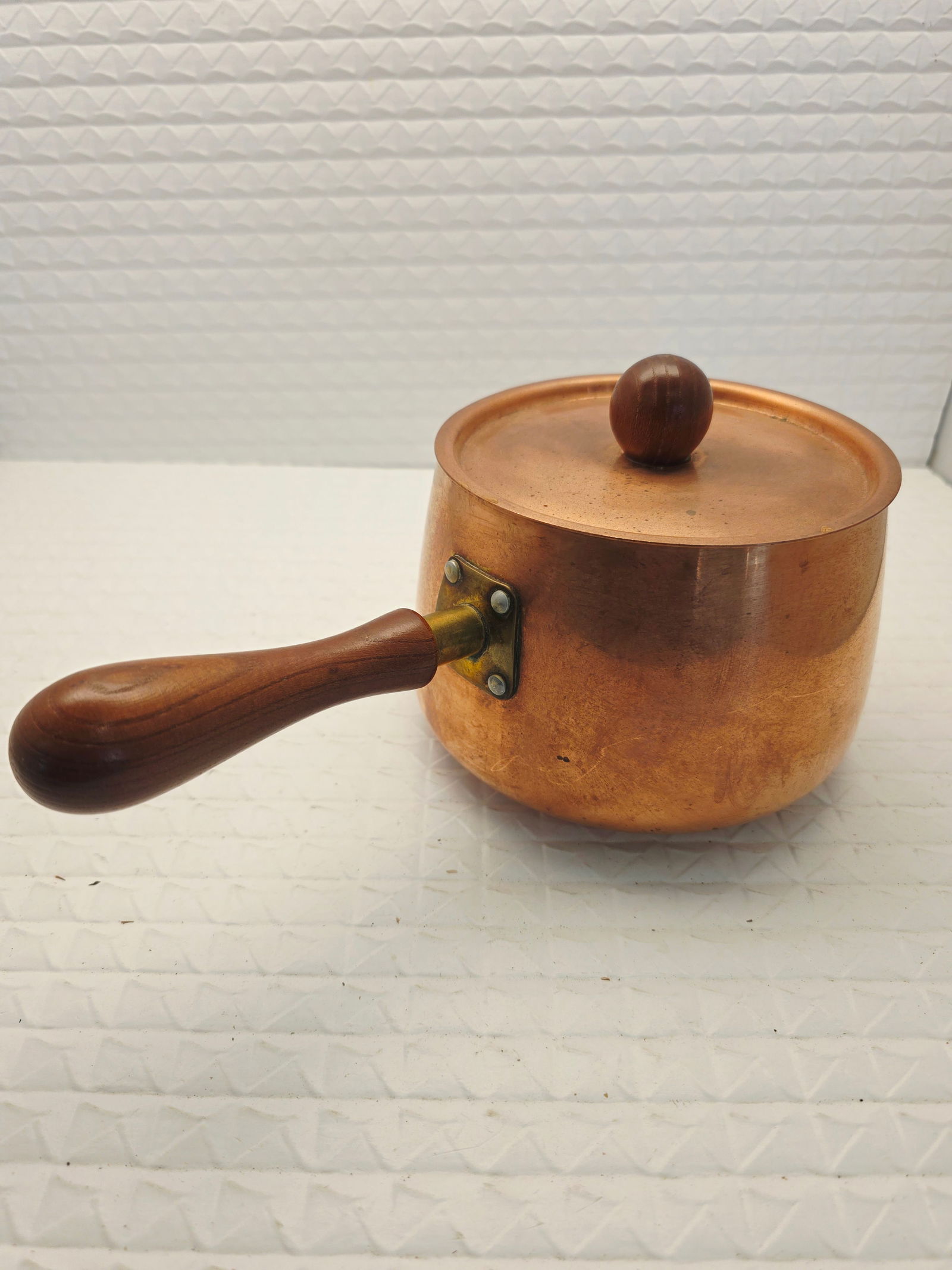 vintage copper fondue pot or sauce pot (1 of 10)