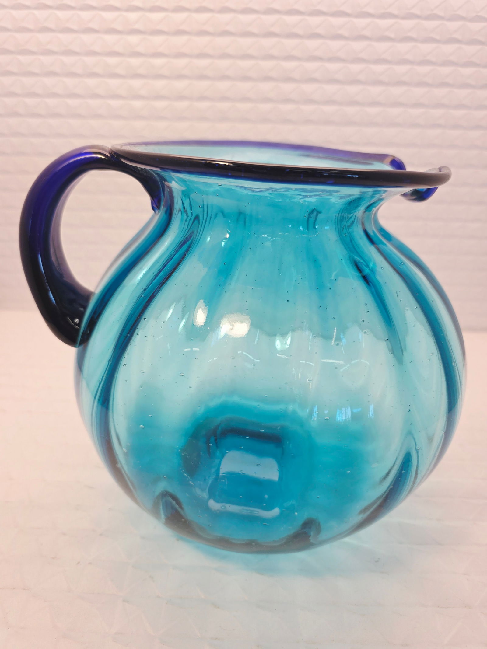 vintage Blenko hand-blown art glass pitcher (1 of 11)