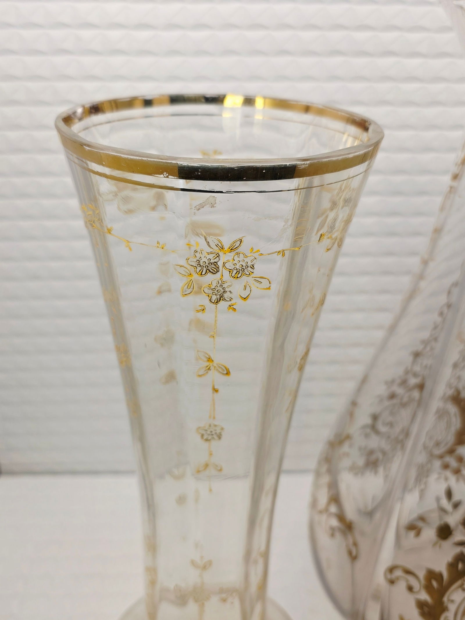 collection of Bohemian gilt decorated clear glass or crystal objects - 3