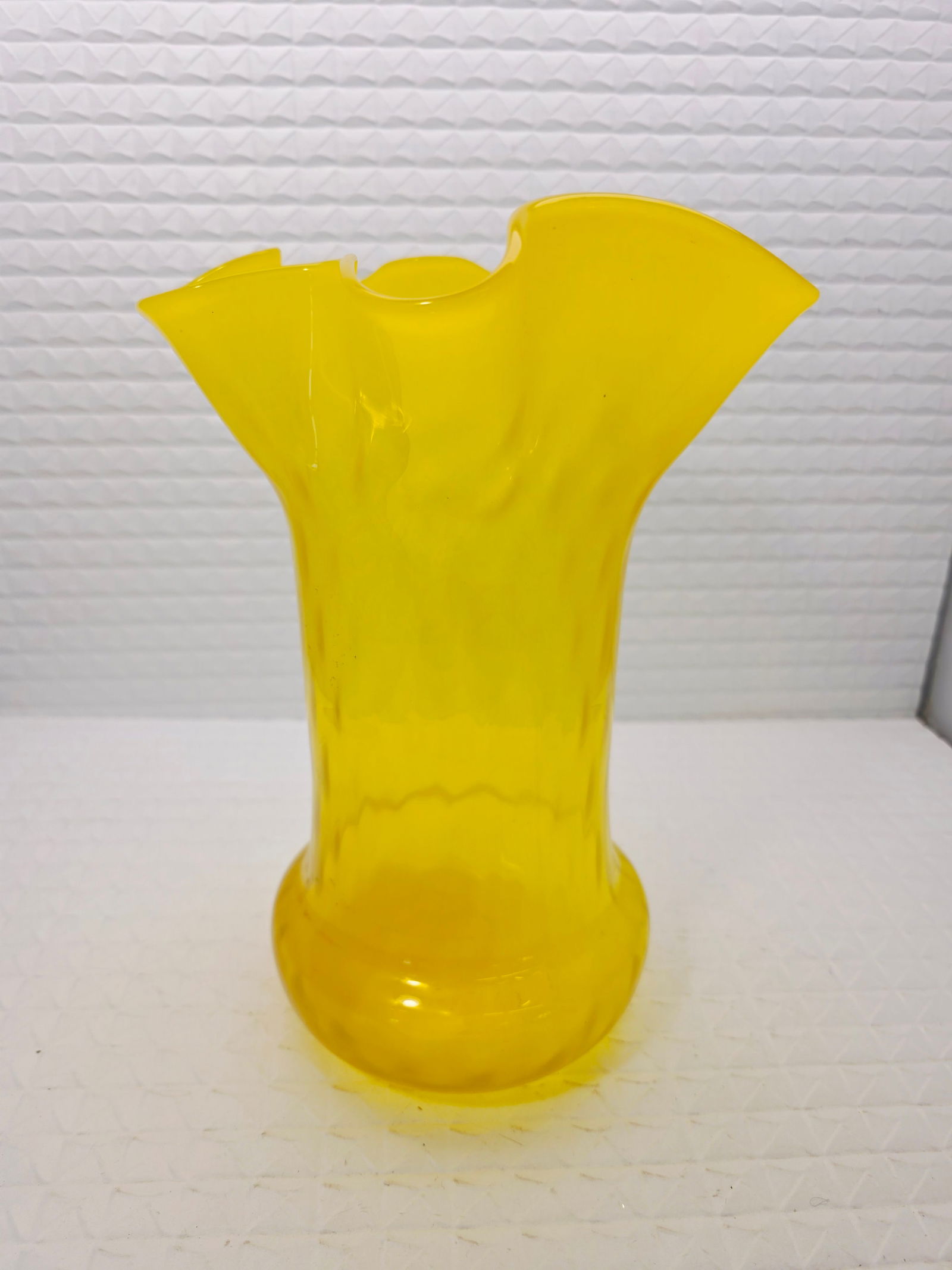 Astonishing yellow handkerchief vase (1 of 7)