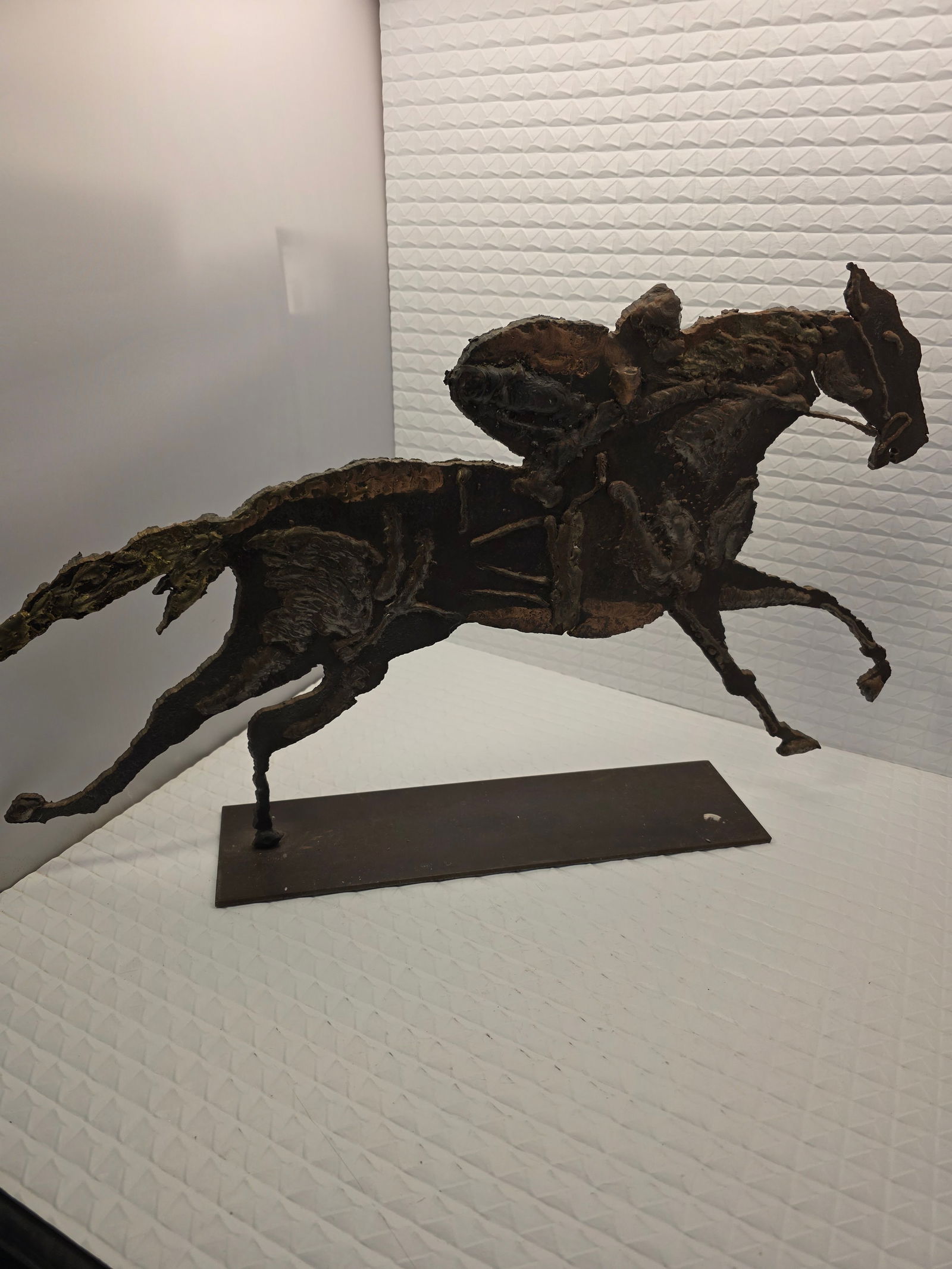 Large Brutalist Sculpture of a Horse, iron (1 of 10)