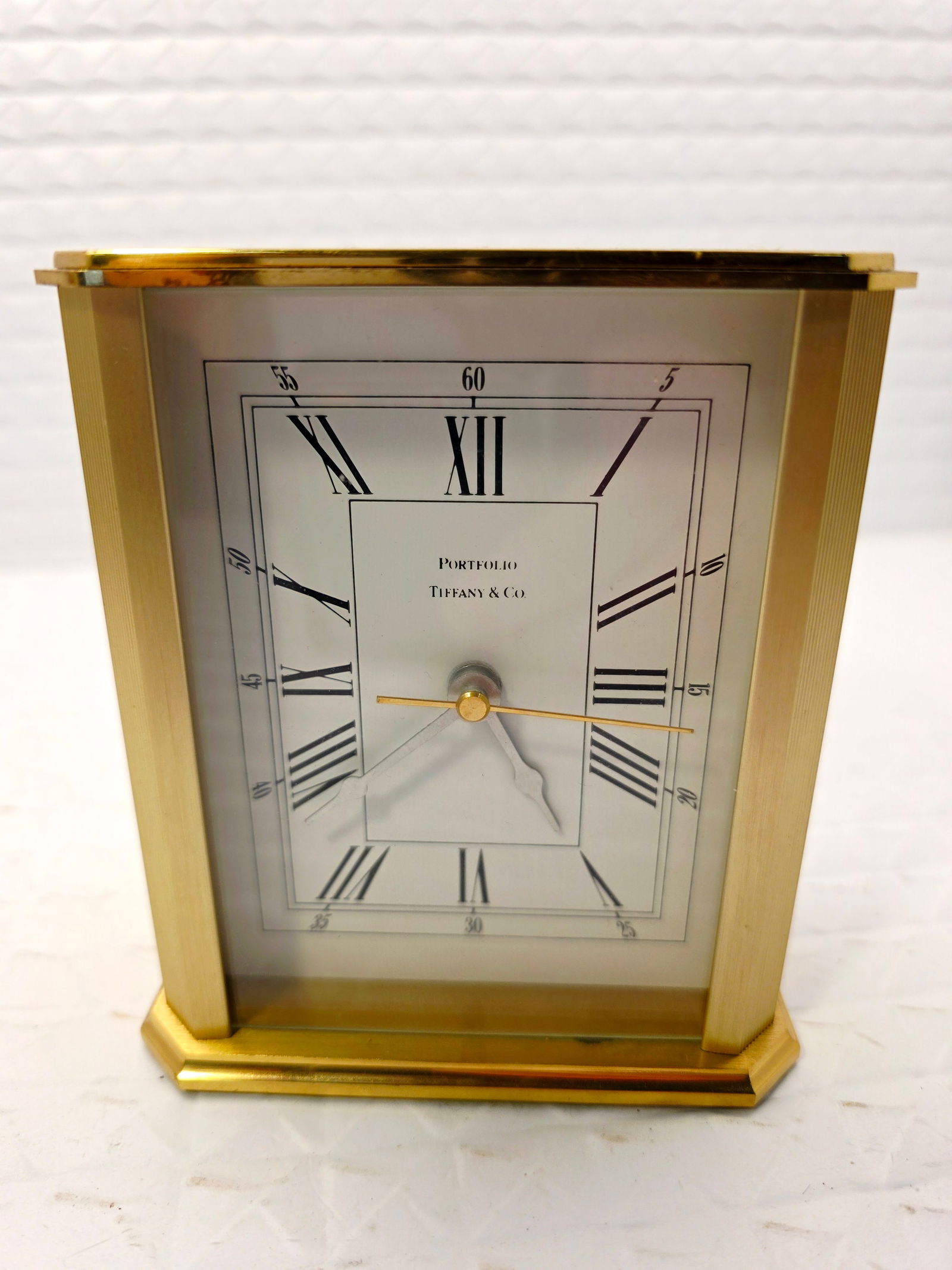 Tiffany & Co. Portfolio Brass Quartz Mantel Clock (1 of 8)