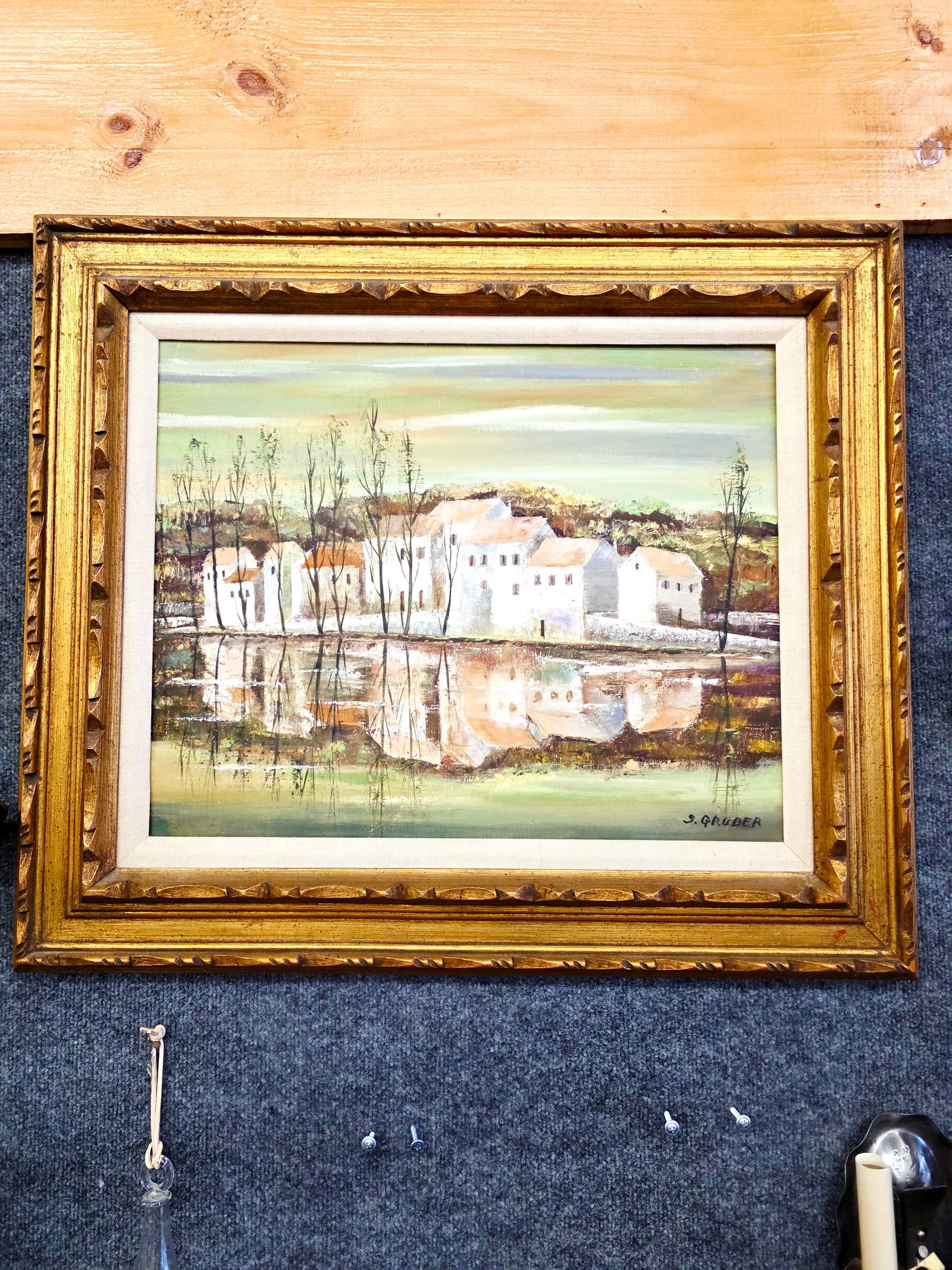 Shirley Moskowitz Gruber original painting: Shirley Moskowitz Gruber (1920–2007), a well-known American artist. Artist BackgroundLife: Born in Houston, Texas, she spent a significant part of her life and career in Santa Monica, California.Sty