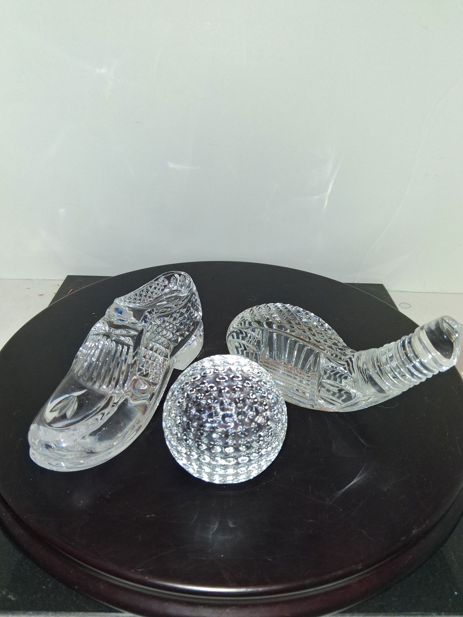 Golfers set Waterford crystal paperweights (1 of 7)