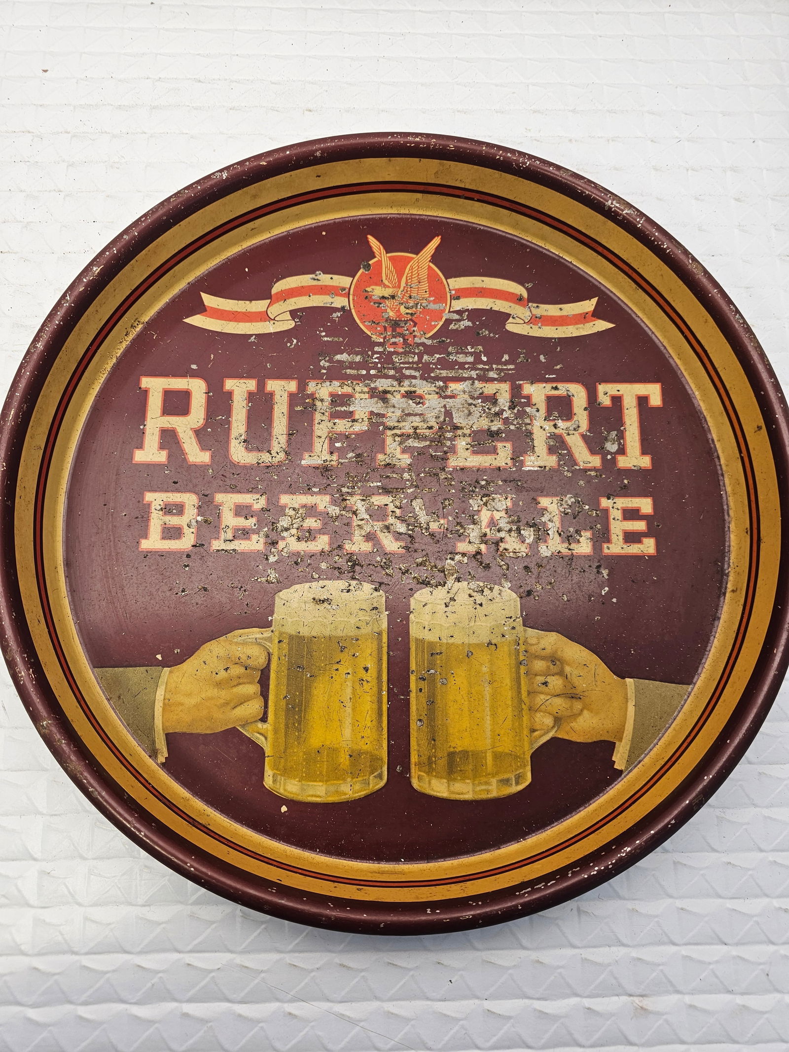 1930s "RUPPERT BEER ALE" beer tray (1 of 5)