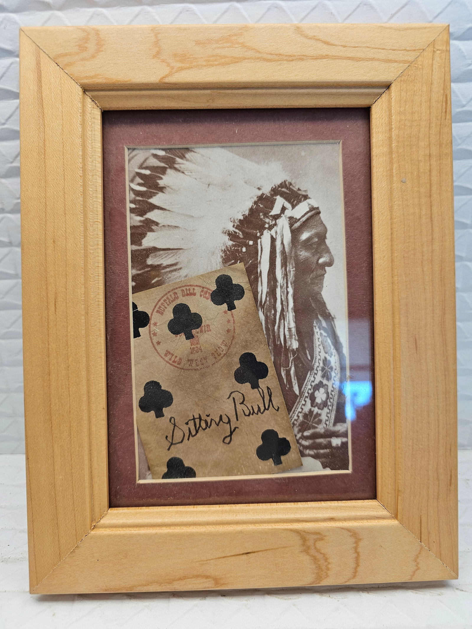 Photo of Sitting Bull with his signature on a playing card (1 of 11)