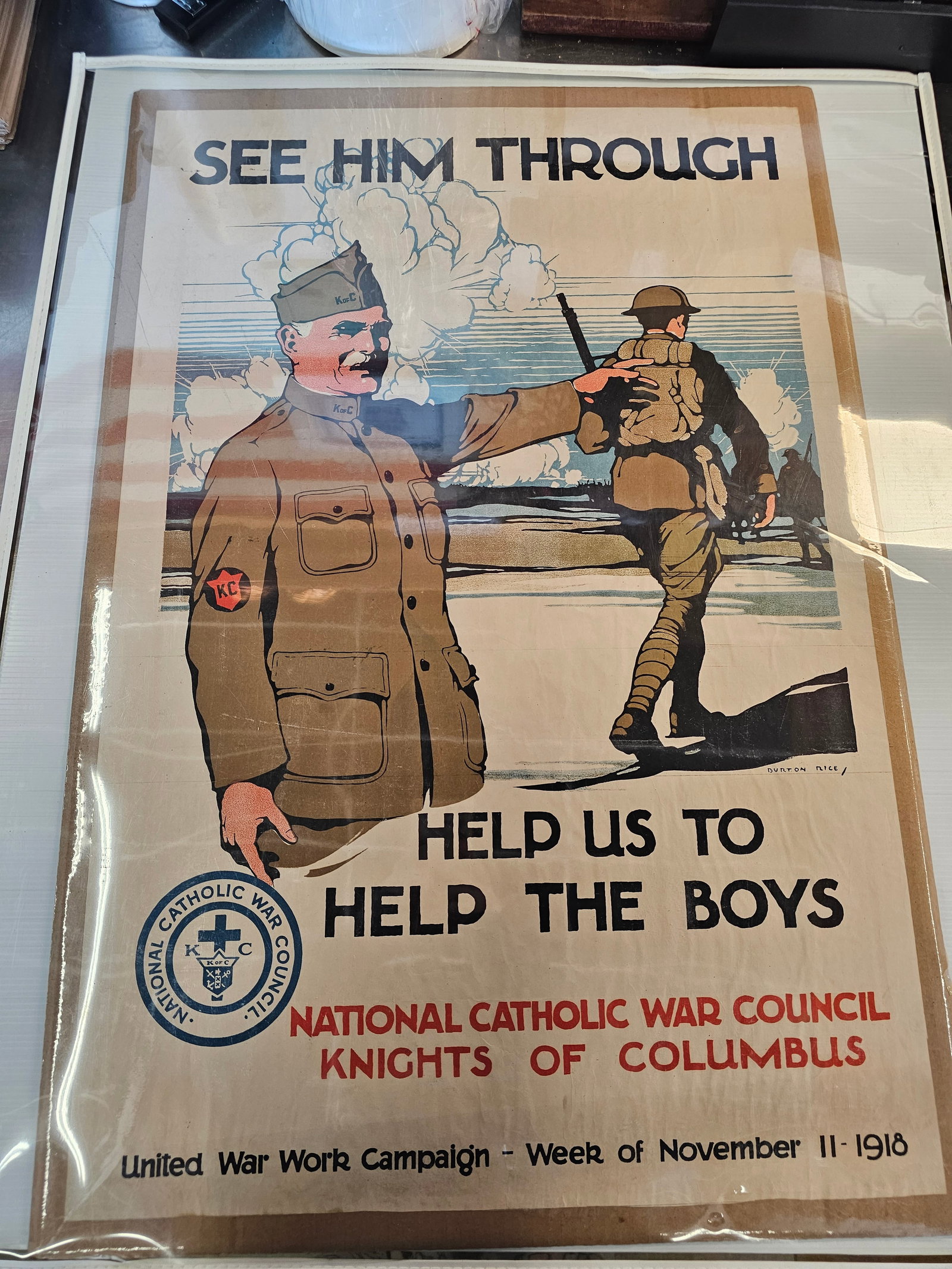 1918 "See Him Through" World War I poster (1 of 8)