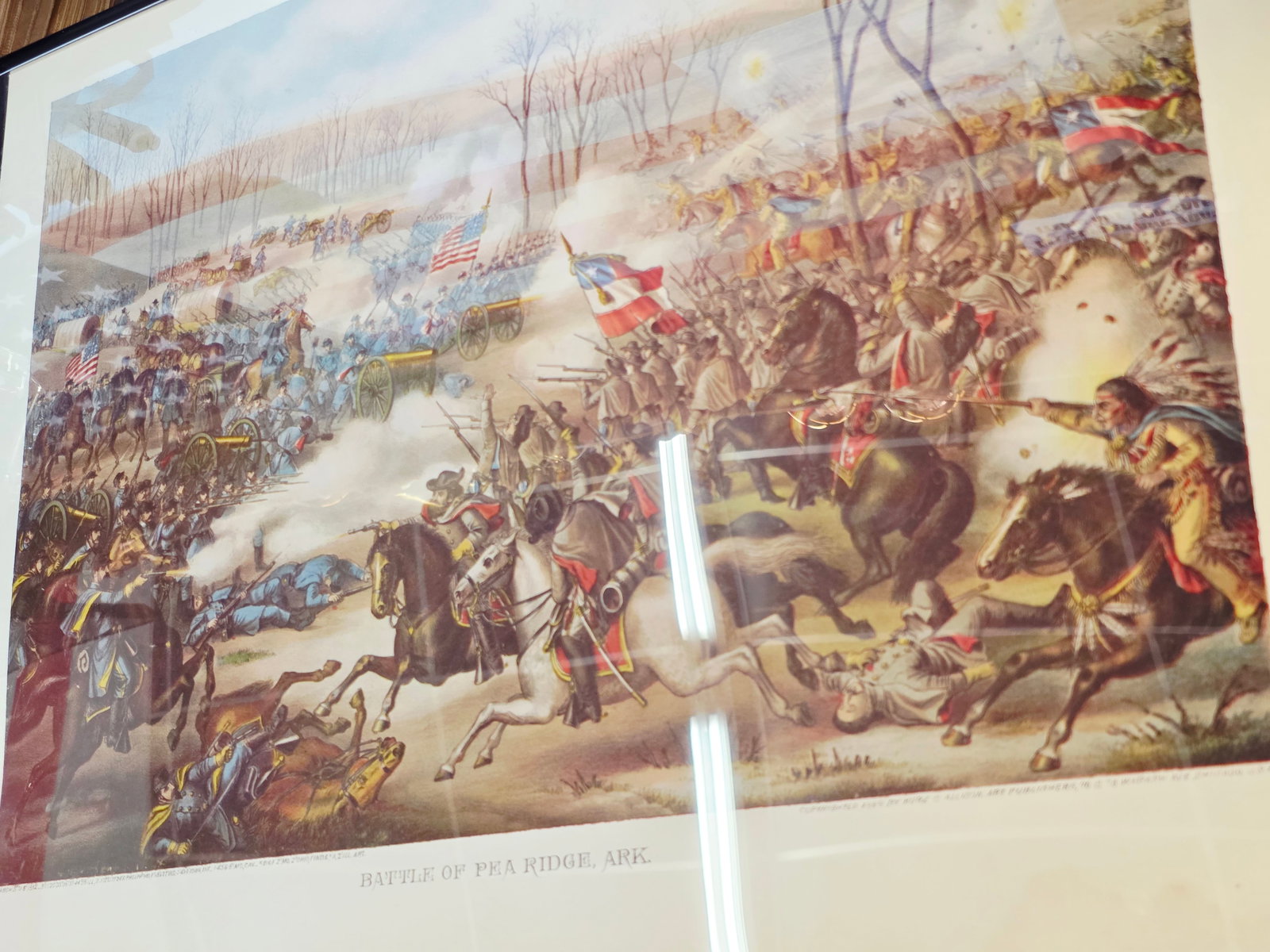 High Quality Newer Print, originaly by Kurz & Allison 24X17: The artwork was created and copyrighted by Kurz & Allison in19th century, company famous for creating a series of stylized American Civil War battle scenes in the late 1880s and early 1890s. This is a