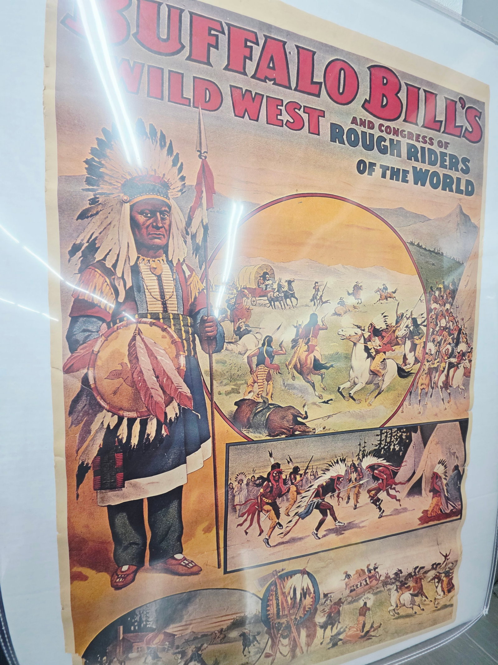 1970s large format reproduction Of Buffalo Bills Wild West Show (1 of 9)