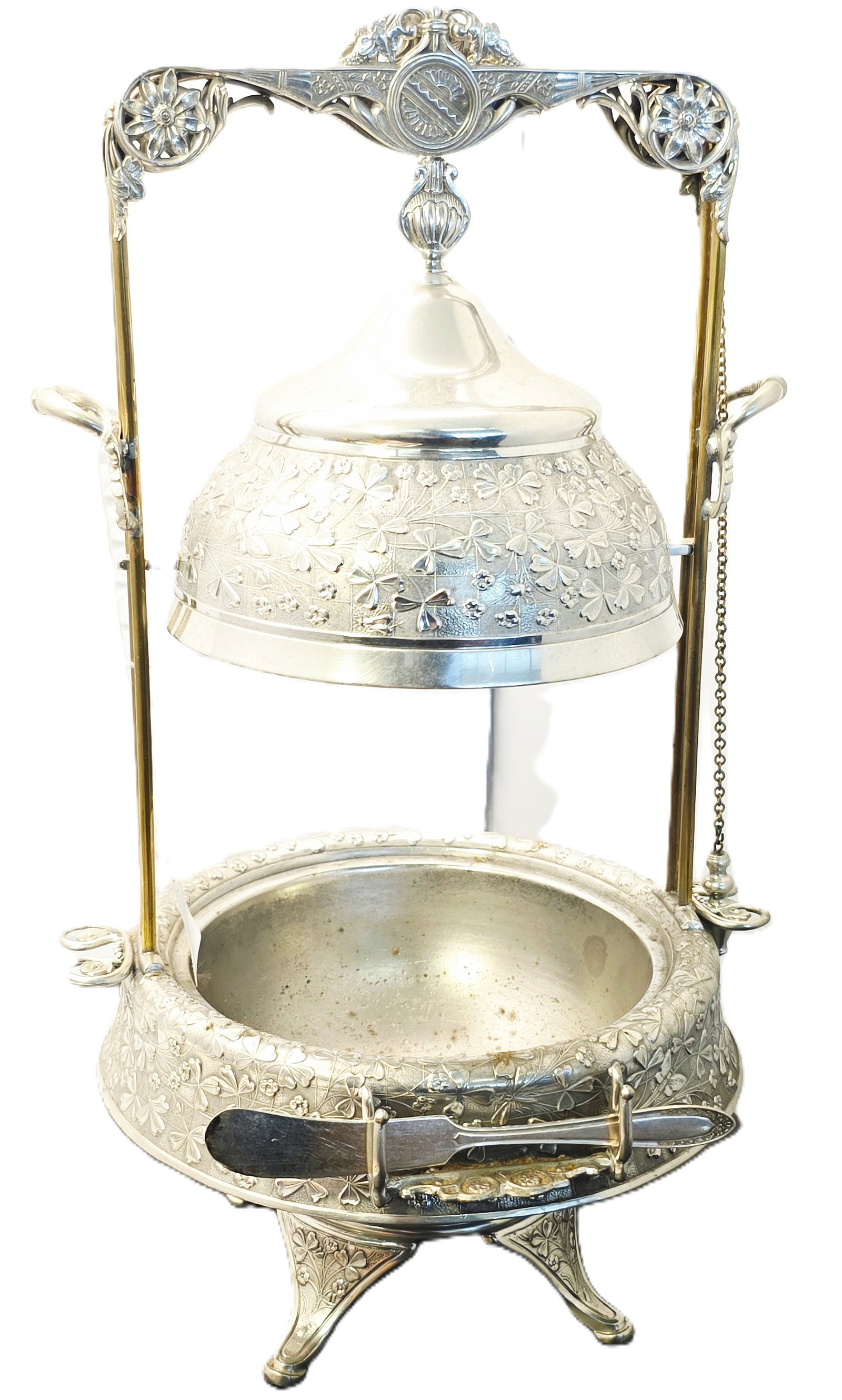 Astonishing Victorian Antique Silverplate Lift Lid Butter Dish (1 of 11)