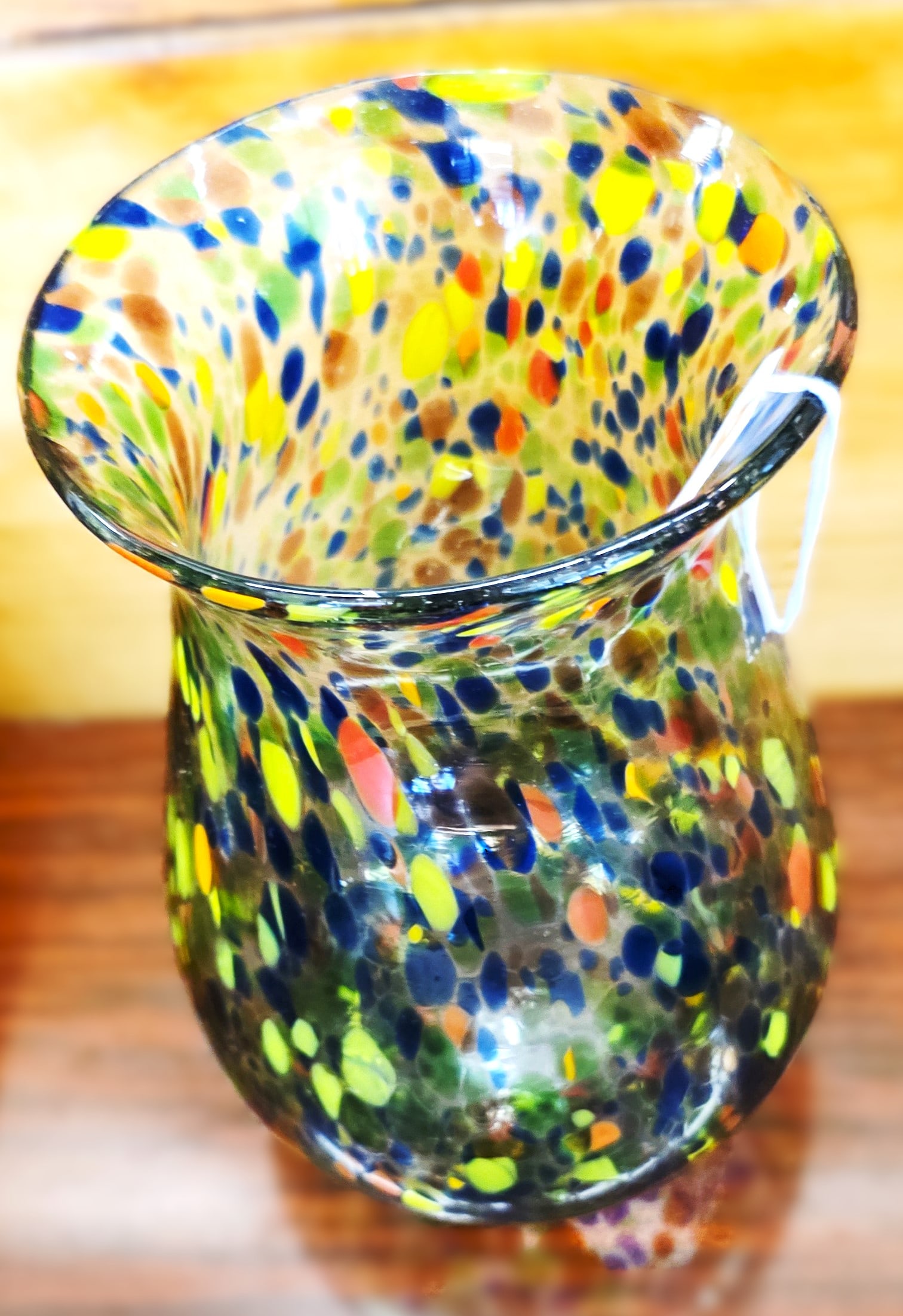 handmade multicolored confetti art glass vase (1 of 5)