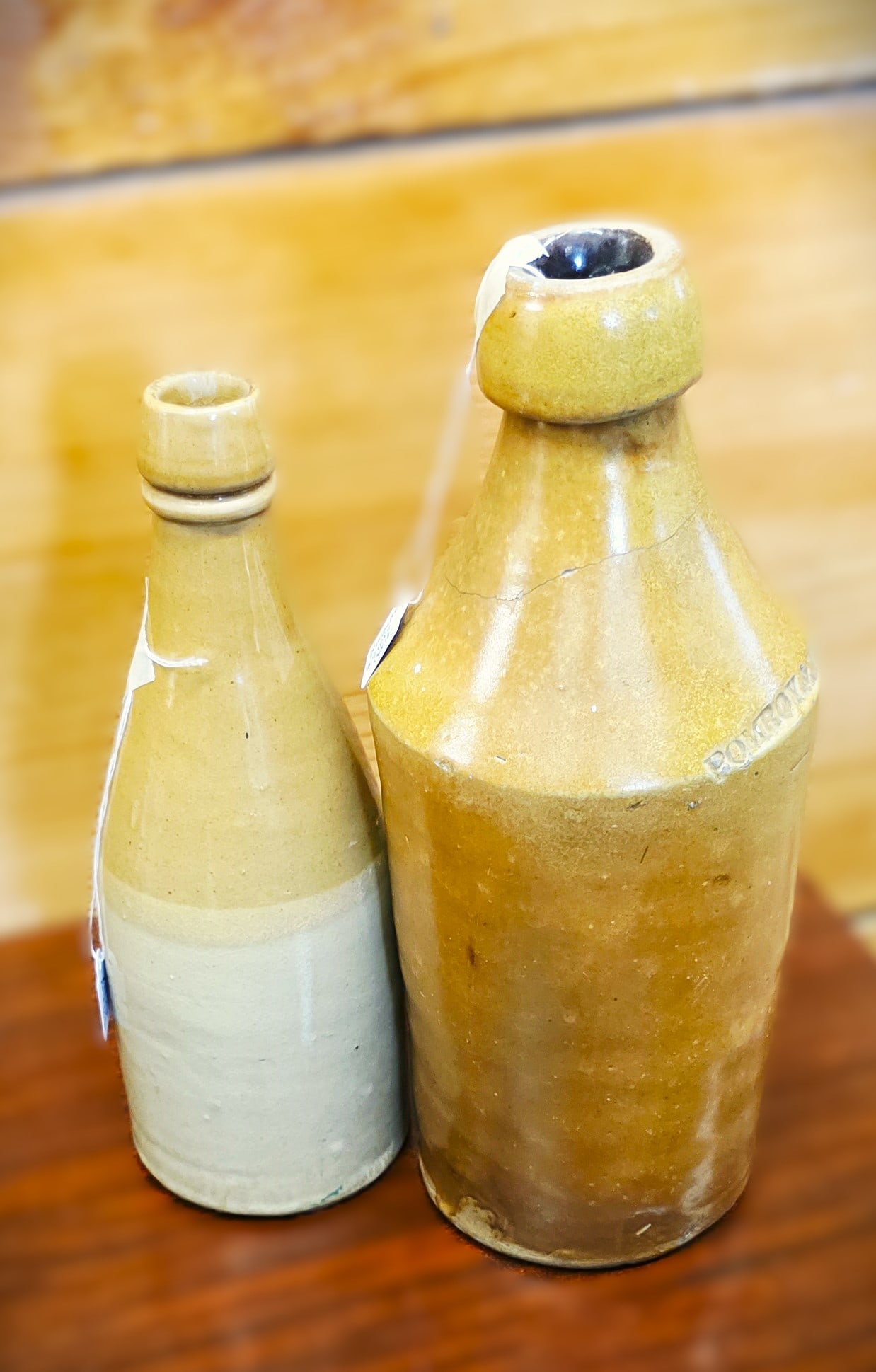 antique 19th-century stoneware ginger beer or ale bottles (1 of 7)