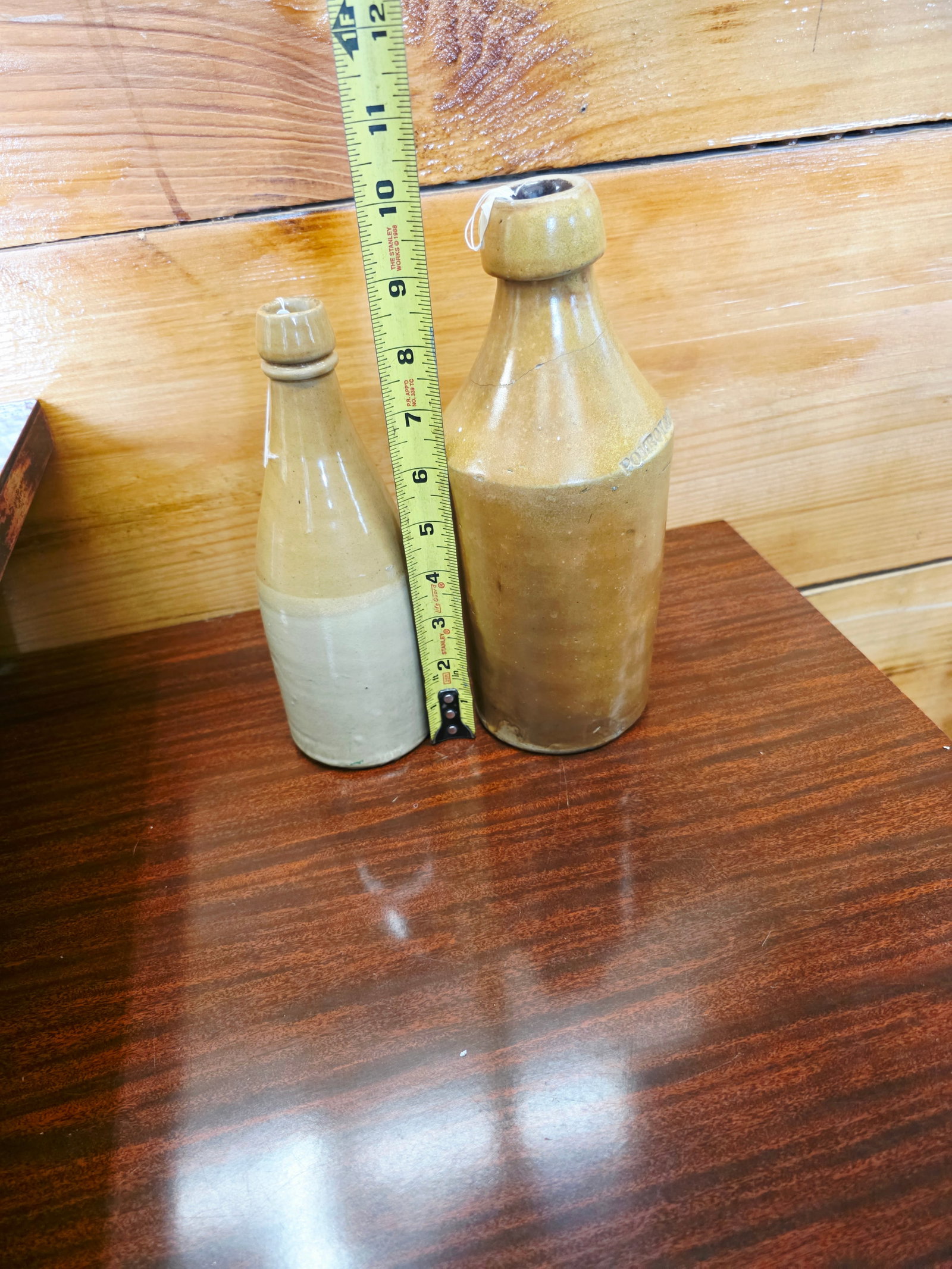 antique 19th-century stoneware ginger beer or ale bottles - 4