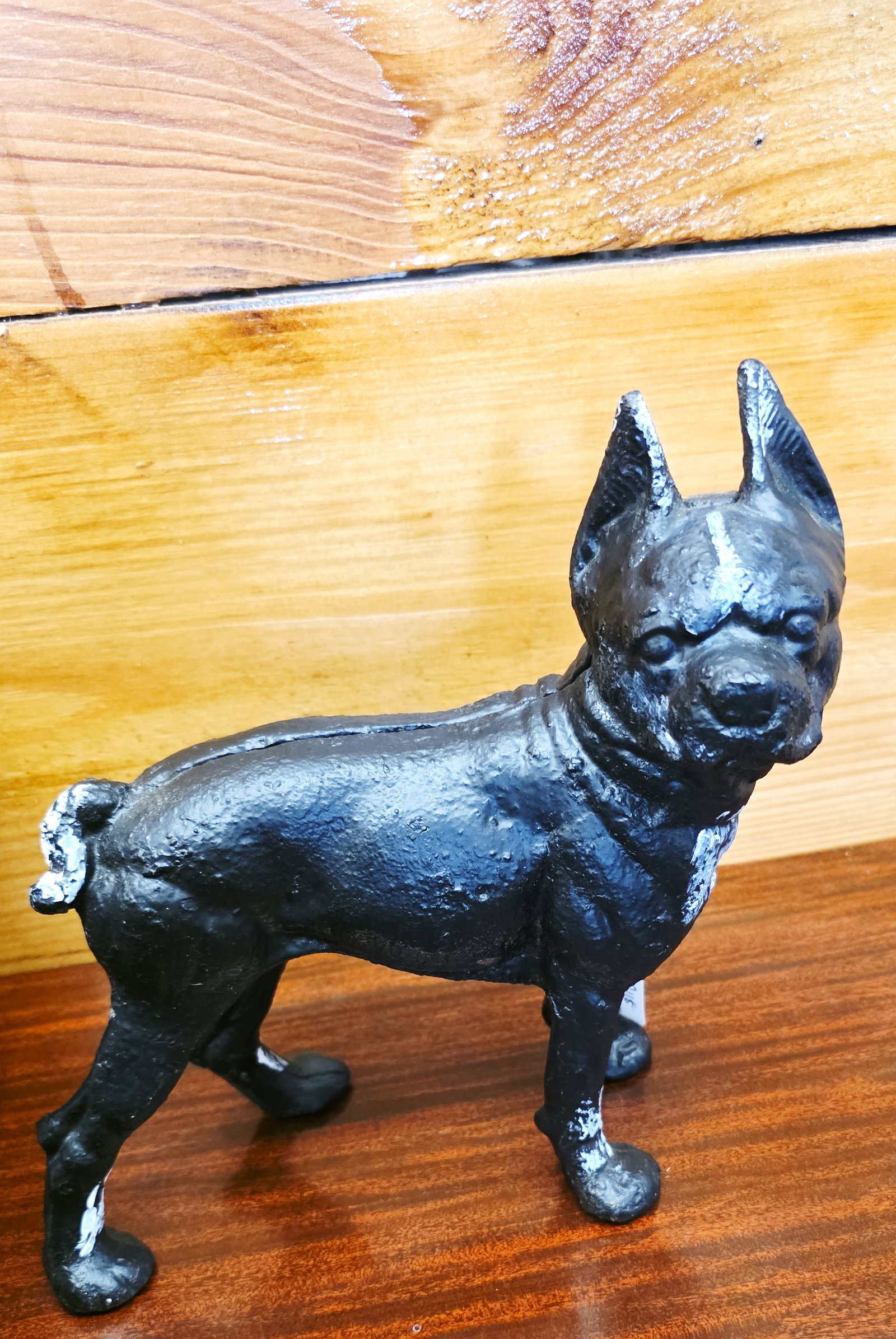 cast iron Boston Terrier dog doorstop (1 of 6)