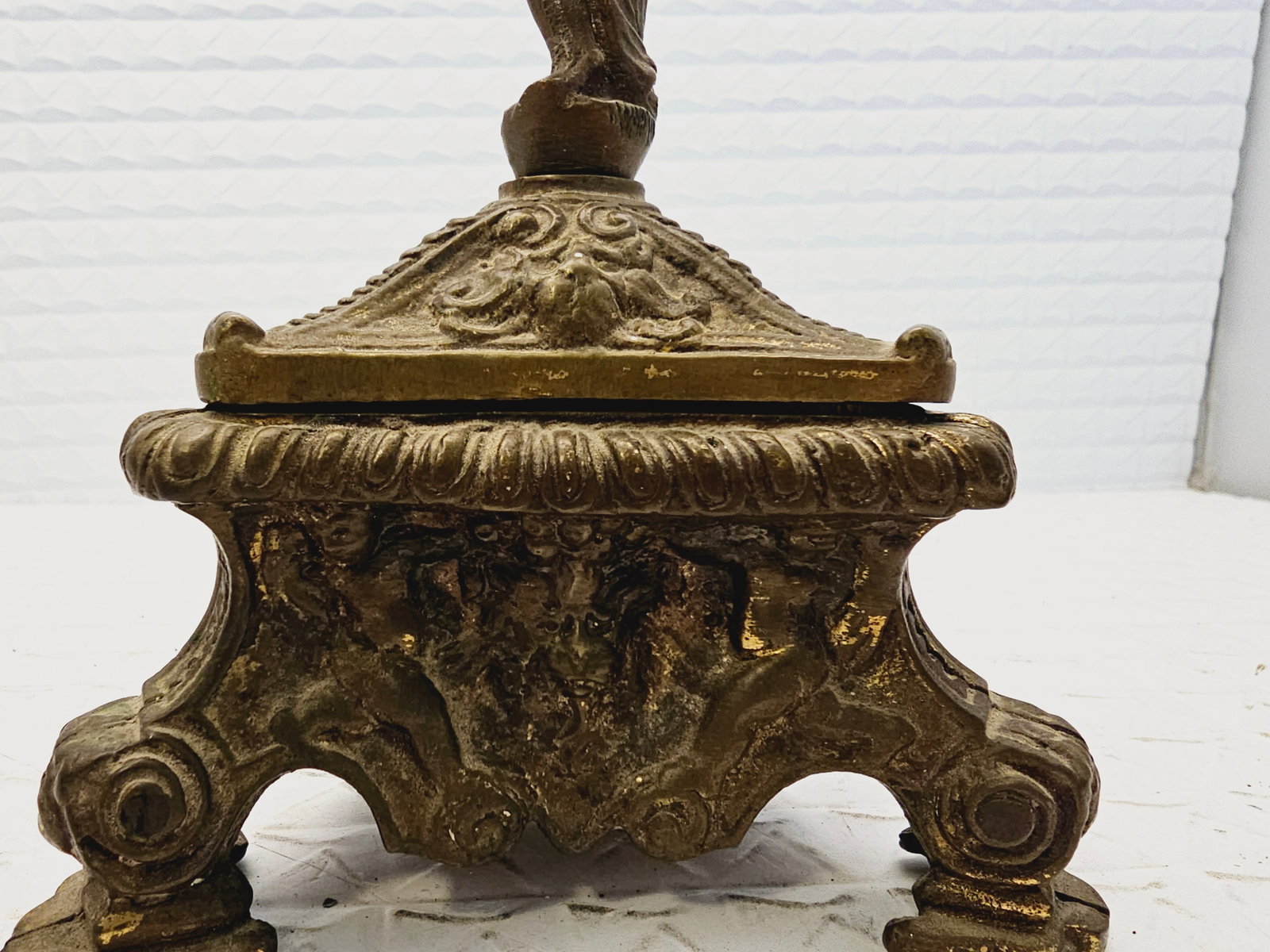 antique figural inkwell - 4