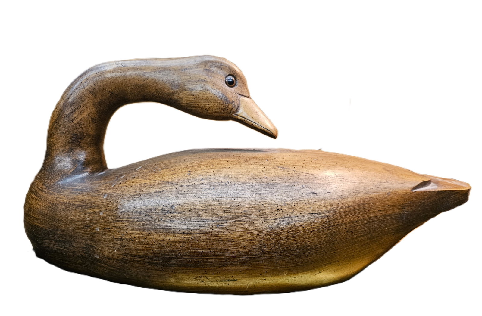 stunning vintage large wood carved duck (1 of 9)