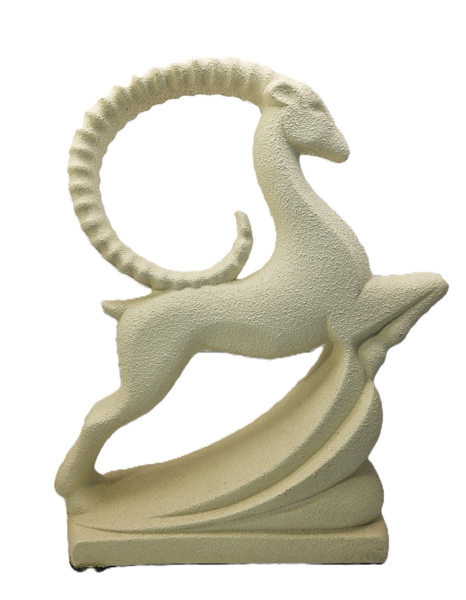 vintage Royal Haeger white ceramic gazelle sculpture, often referred to as a leaping antelope or ibe (1 of 10)