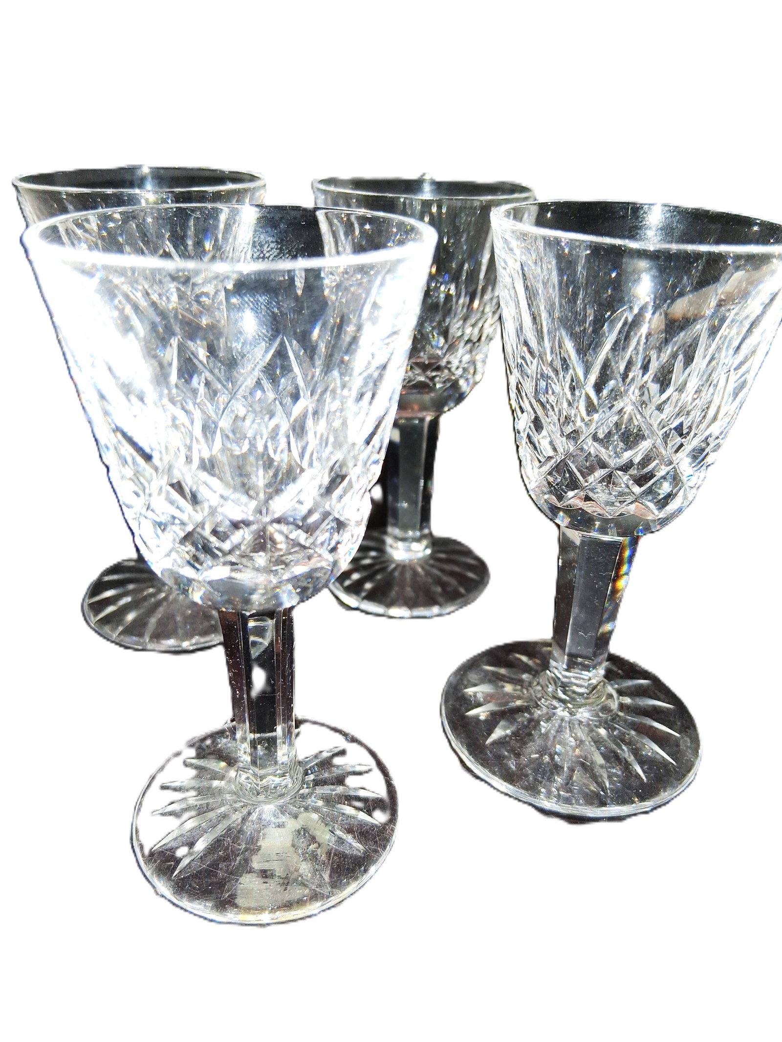 4 Waterford Crystal Lismore claret wine glasses (1 of 7)