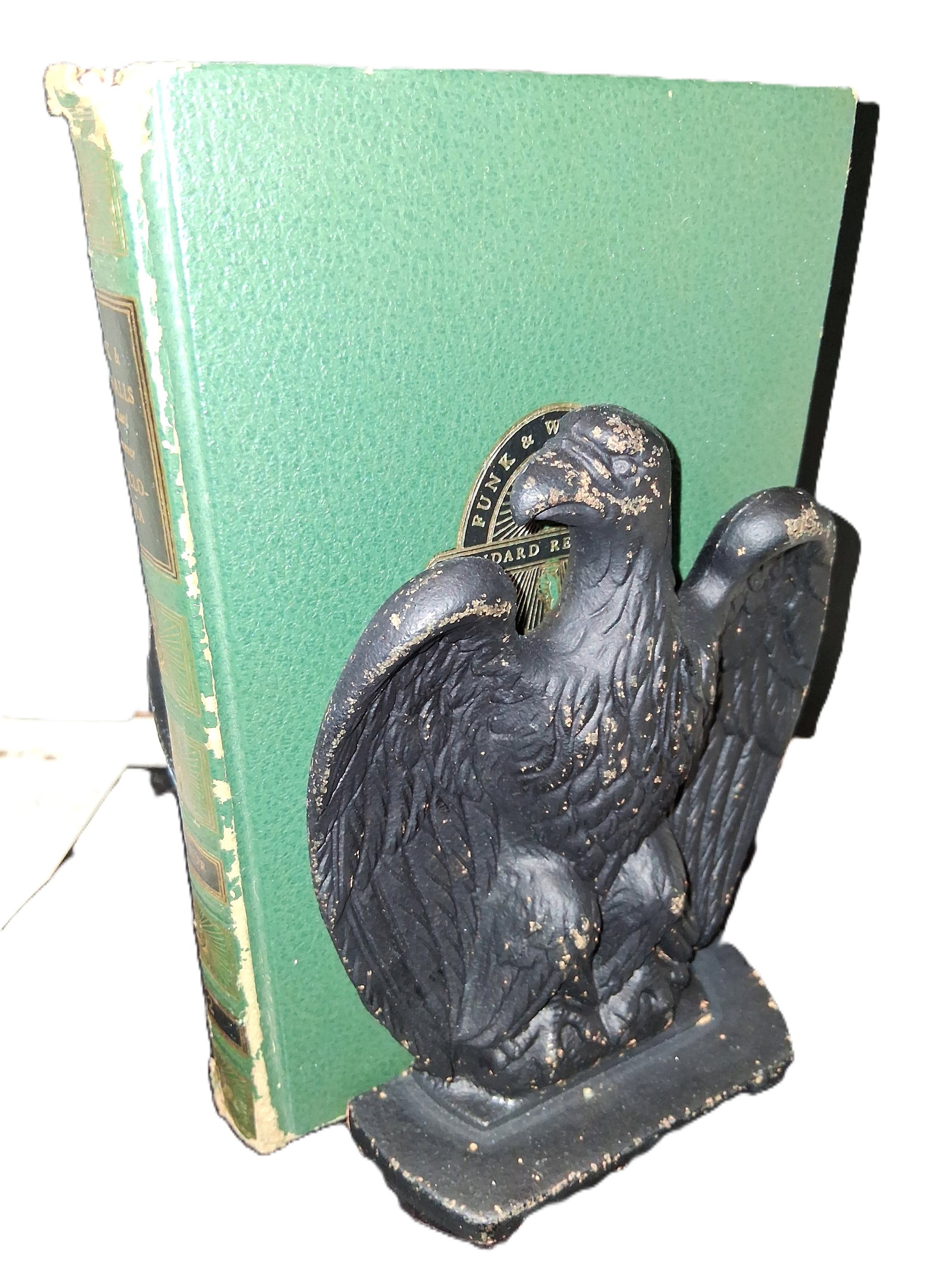 vintage Robert Emig cast iron American eagle bookends in black. (1 of 9)
