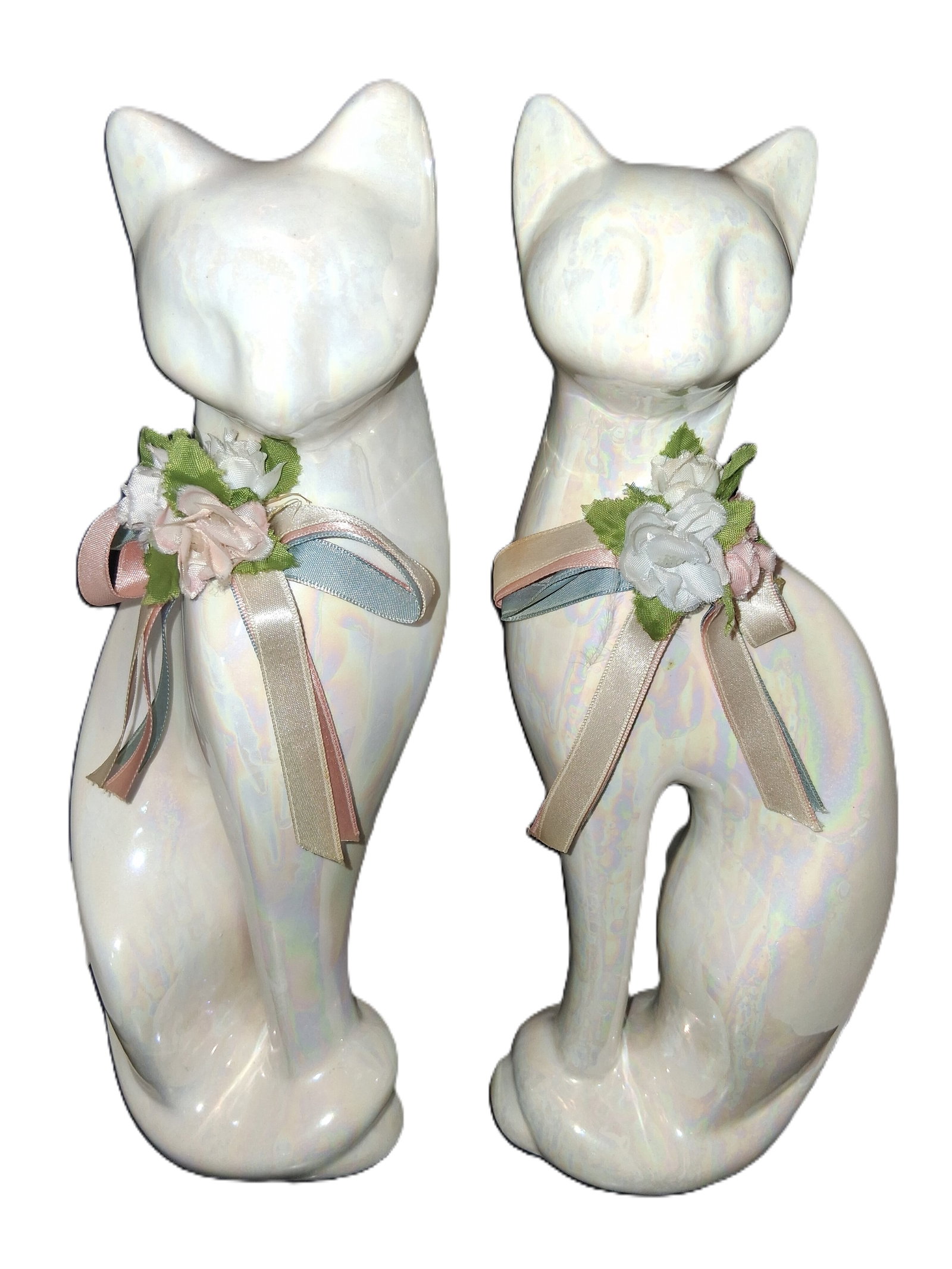 Stunning pair of MCM cat figurines, 13" (1 of 8)