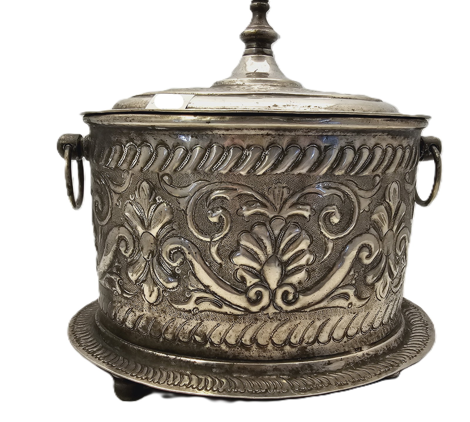Amazing vintage Moroccan silver-plated brass tea caddy (1 of 12)