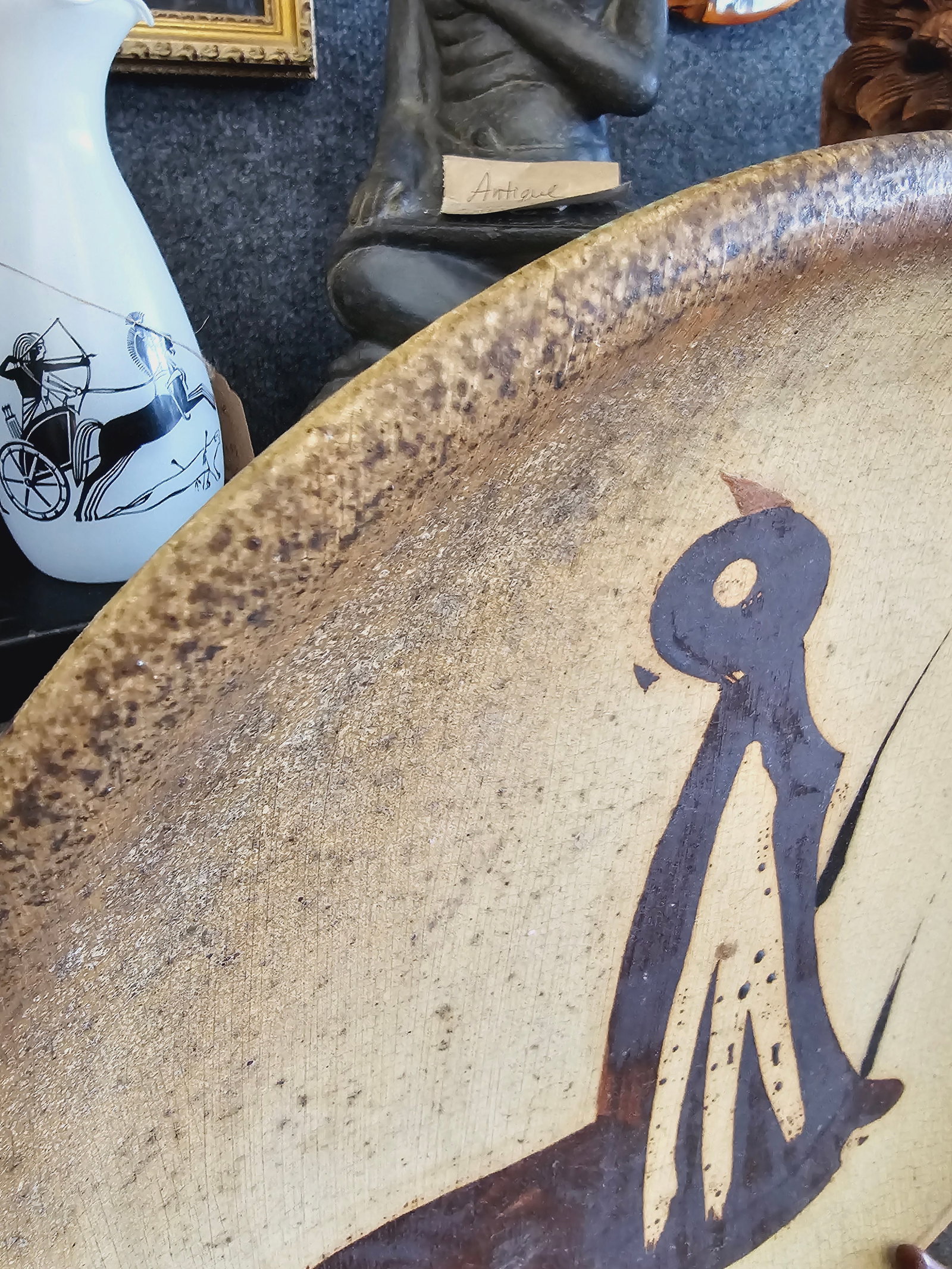 large native American style platter - 5