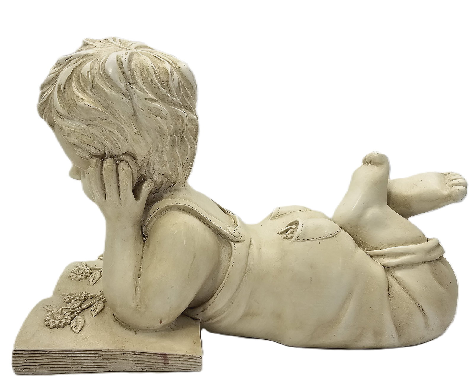 reading boy statue available in an antique stone finish (1 of 10)