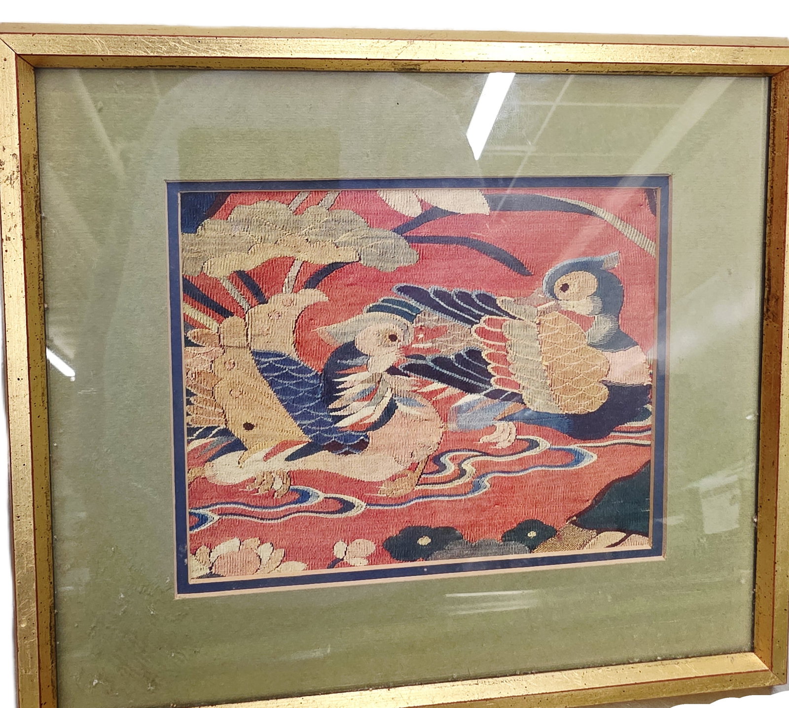Chinese kesi, rank badge of high status from Qing dinasty (1 of 5)