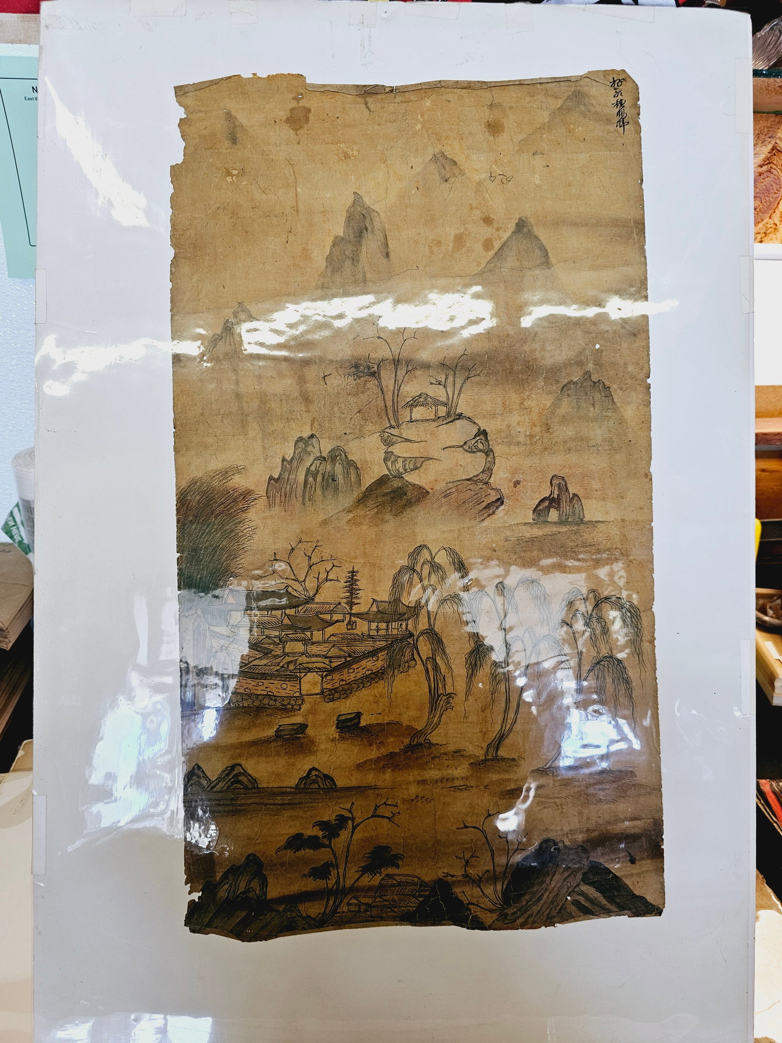 Antique Scroll Painting in the Asian tradition (1 of 8)
