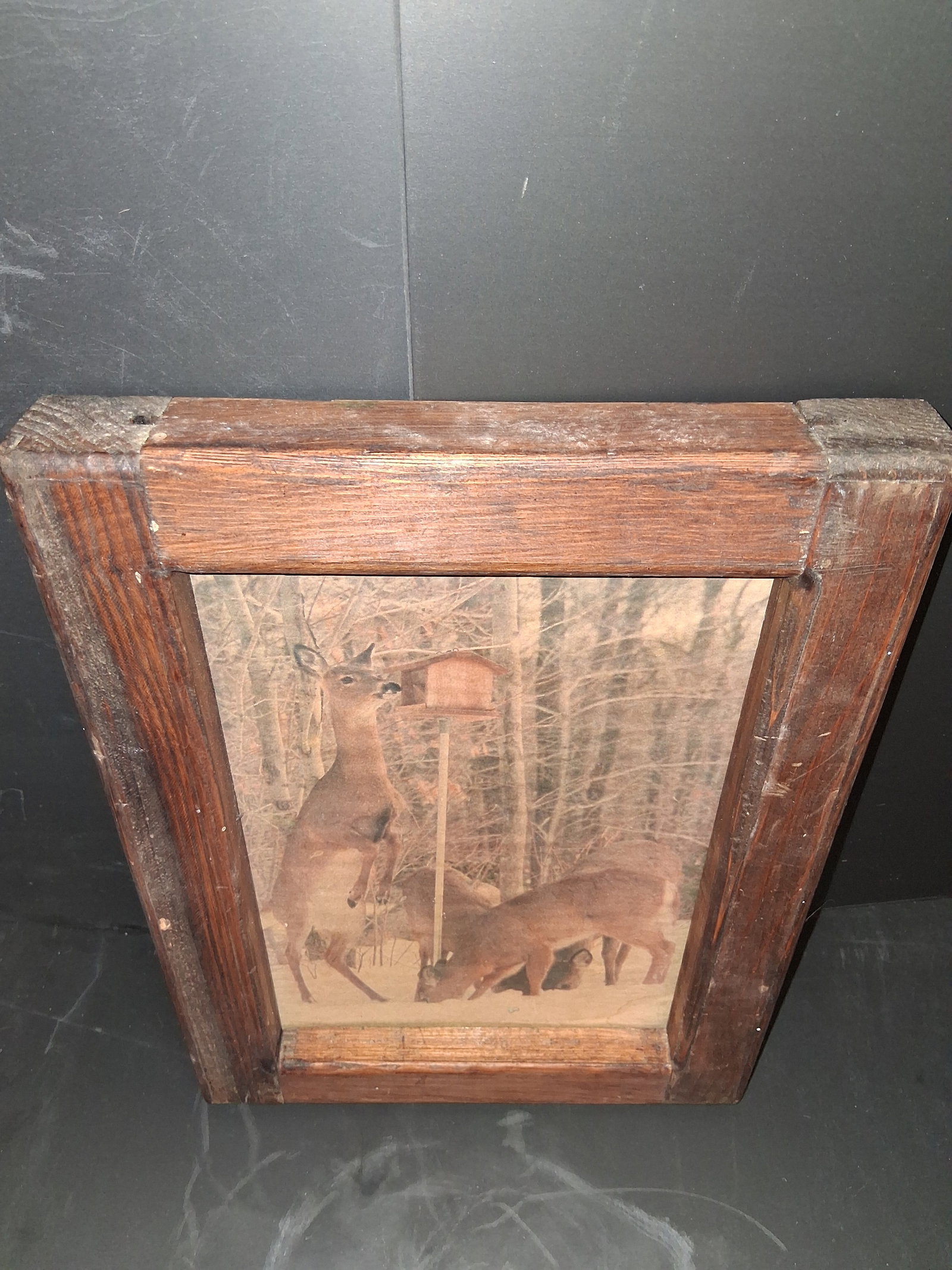 primitive folk art deer print - 2