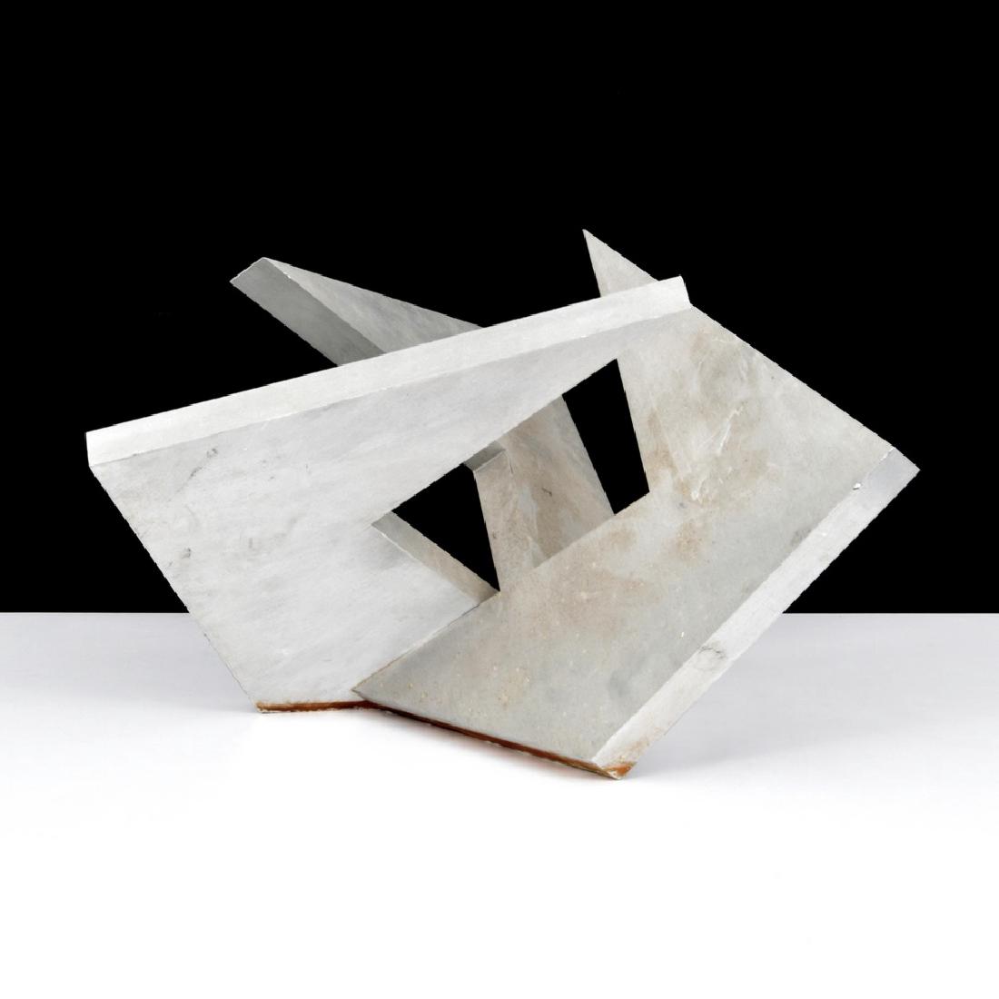 Large Larry Mohr Abstract Aluminum Sculpture: Designer (Artist), Manufacture: Larry Mohr (1921-2013) Markings: no marking(s) apparent Country of Origin, Materials: American; aluminum Additional Information: Provenance: Estate of Larry Mohr. Larry