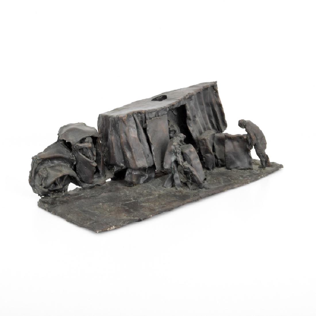 Large WPA Bronze Sculpture: Designer (Artist), Manufacture: unknown Markings: no marking(s) apparent Country of Origin, Materials: USA; bronze Additional Information: Consignor states the work was created by one of the artists w