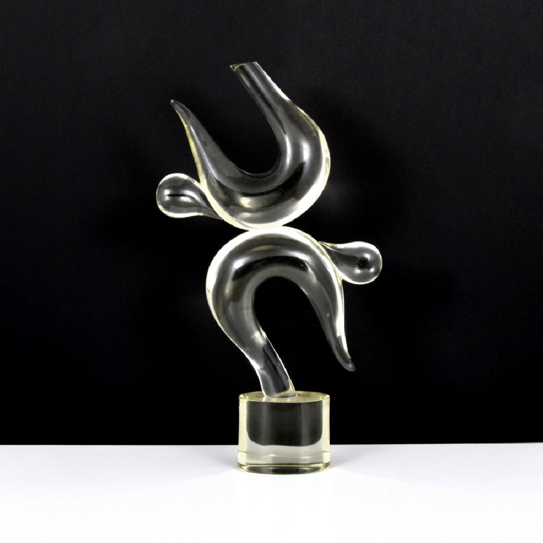 Large Loredano Rosin Figural Glass Sculpture: Designer (Artist), Manufacture: Loredano Rosin (1936-1992) Markings: signed Country of Origin, Materials: Italy; glass Additional Information: No additional information. Dimensions: 29.5"h, 14"w, 4"d