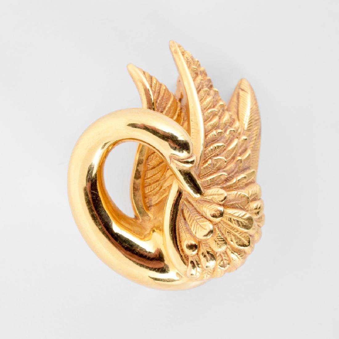 Charles Garnier 18K Gold SWAN Vintage Estate Brooch: Designer (Artist), Manufacture: Charles Garnier Markings: marking(s) Country of Origin, Materials: Paris; 18K gold Additional Information: No additional information. Dimensions: 6.2 grams; 1.25"h, 1.