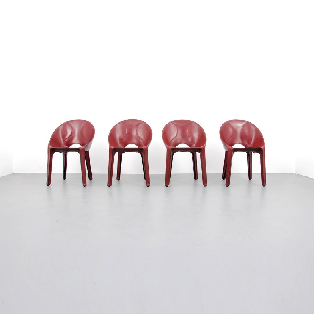 Mario Bellini LIRA E LIUTO Leather Chairs, Set of 4 (1 of 7)