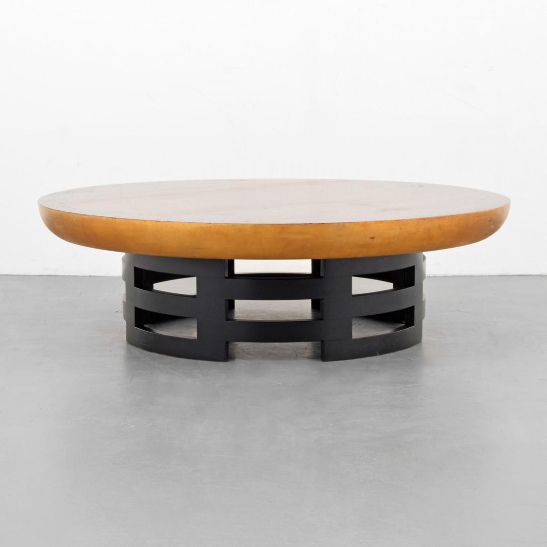 Theodore Muller & Isabel Berlinger Coffee Table: Designer & Manufacturer: Theodore Muller & Isabel Berlinger; Kittinger Markings: no marking(s) apparent Country of Origin & Materials: USA; lacquered wood Additional Information: Table is the LOTUS co