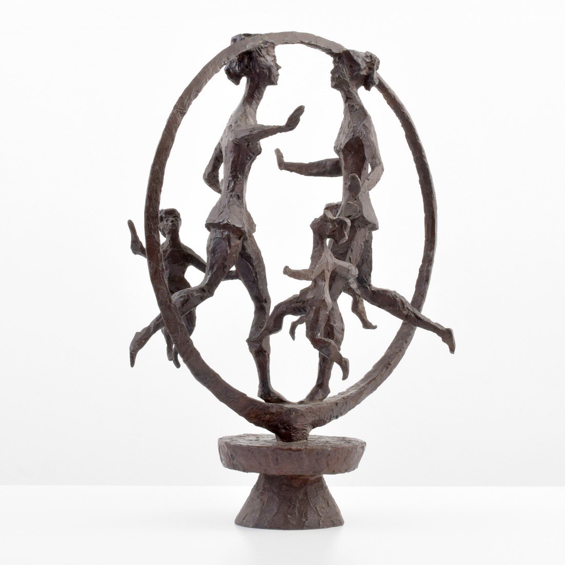 Large Chaim Gross Bronze Figural Sculpture: Designer & Manufacturer: Chaim Gross (1904-1991) Markings: signed; artist's cipher; foundry stamp; 1968 Country of Origin & Materials: Austrian / American; bronze Additional Information: Work is title