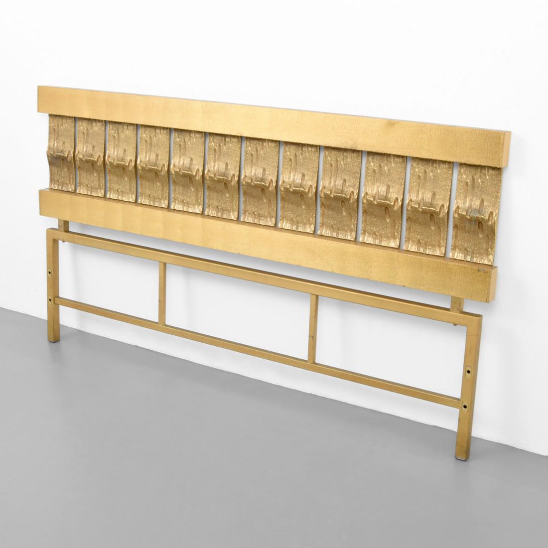 Luciano Frigerio Headboard: Designer & Manufacturer: Luciano Frigerio Markings: no marking(s) apparent Country of Origin & Materials: Italy; metals Additional Information: Modern Art, Design & Luxury | Palm Beach Modern Auctions