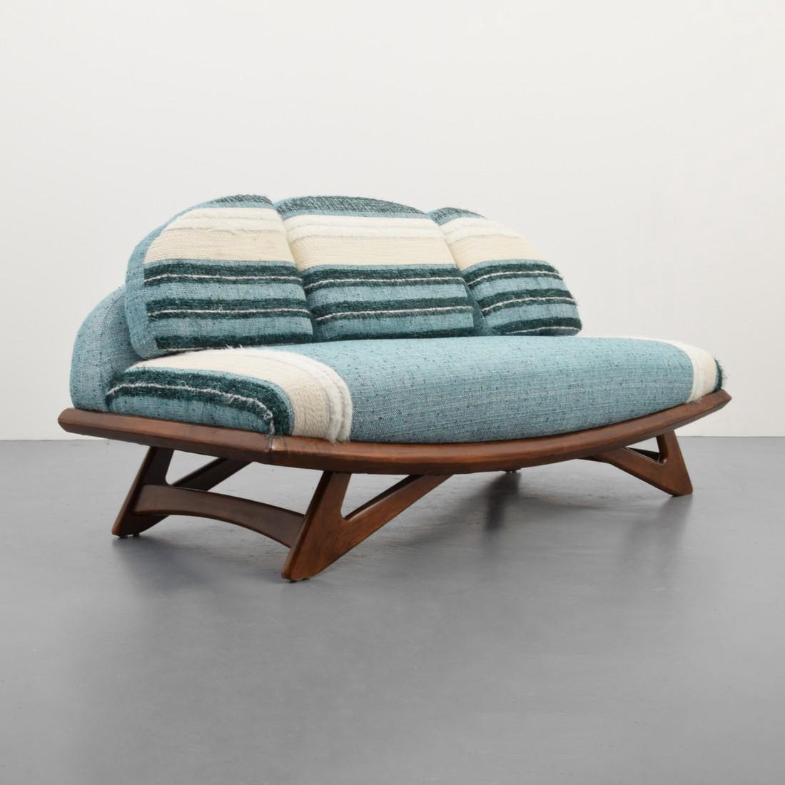Adrian Pearsall GONDOLA Sofa: Designer & Manufacturer: Adrian Pearsall; Craft Associates Markings: no marking(s) apparent Country of Origin & Materials: USA; wood, upholstery Additional Information: Modern Art, Design & Luxury | P