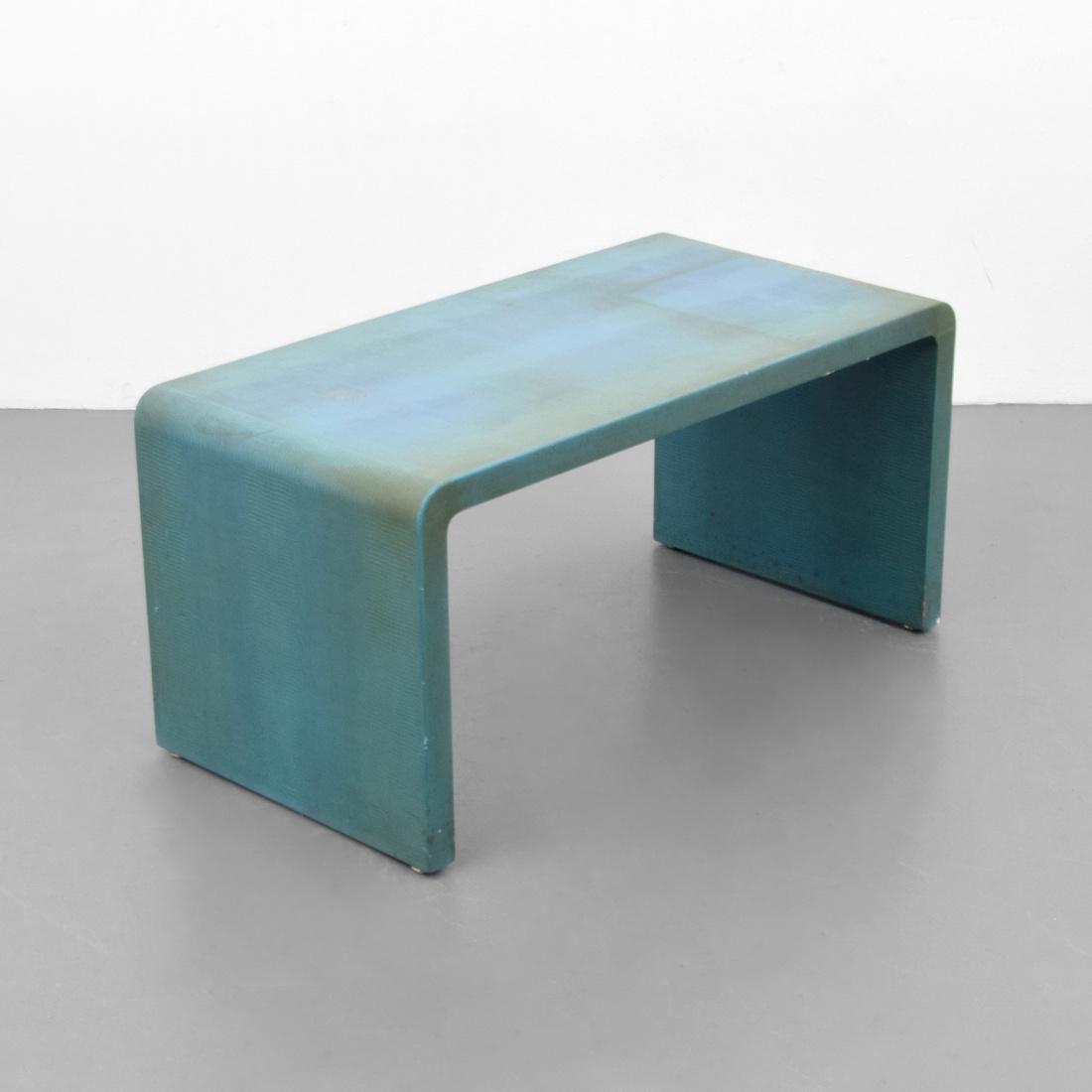 Coffee/Occasional Table Attributed to Karl Springer: Designer (Artist) & Manufacturer: Karl Springer, attributed; Karl Springer Ltd., attributed Markings: no marking(s) apparent Country of Origin & Materials: USA; stamped leather over wood Additional In