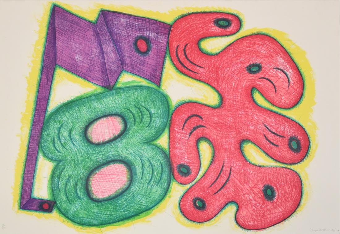 Elizabeth Murray Lithograph, Signed Edition: Designer (Artist) & Manufacturer: Elizabeth Murray (1940-2007) Markings: signed; ed. 18/108; 2004 Country of Origin & Materials: American; paper Additional Information: Fine Art, Photography and Works