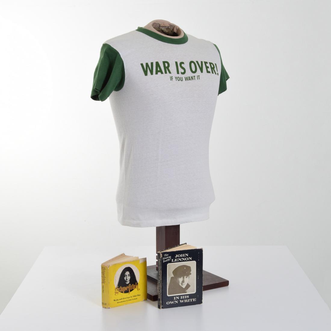 John Lennon/Yoko Ono-Designed Rare T-Shirt & 2 Books: Designer (Artist) & Manufacturer: John Lennon, Yoko Ono; various (see Additional Information) Markings: marking(s) Country of Origin & Materials: USA; cotton/polyester, paper Additional Information: L