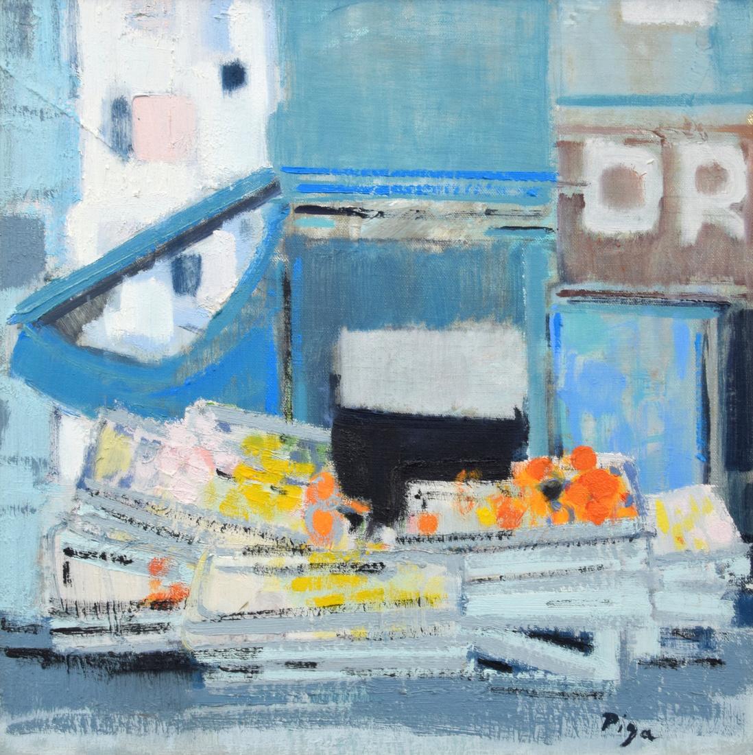 Bernard Piga Painting, Original Work: Designer (Artist) & Manufacturer: Bernard Piga (b. 1934) Markings: signed, marking(s) Country of Origin & Materials: French; canvas Additional Information: Fine Art, Photography and Works on Paper Dim