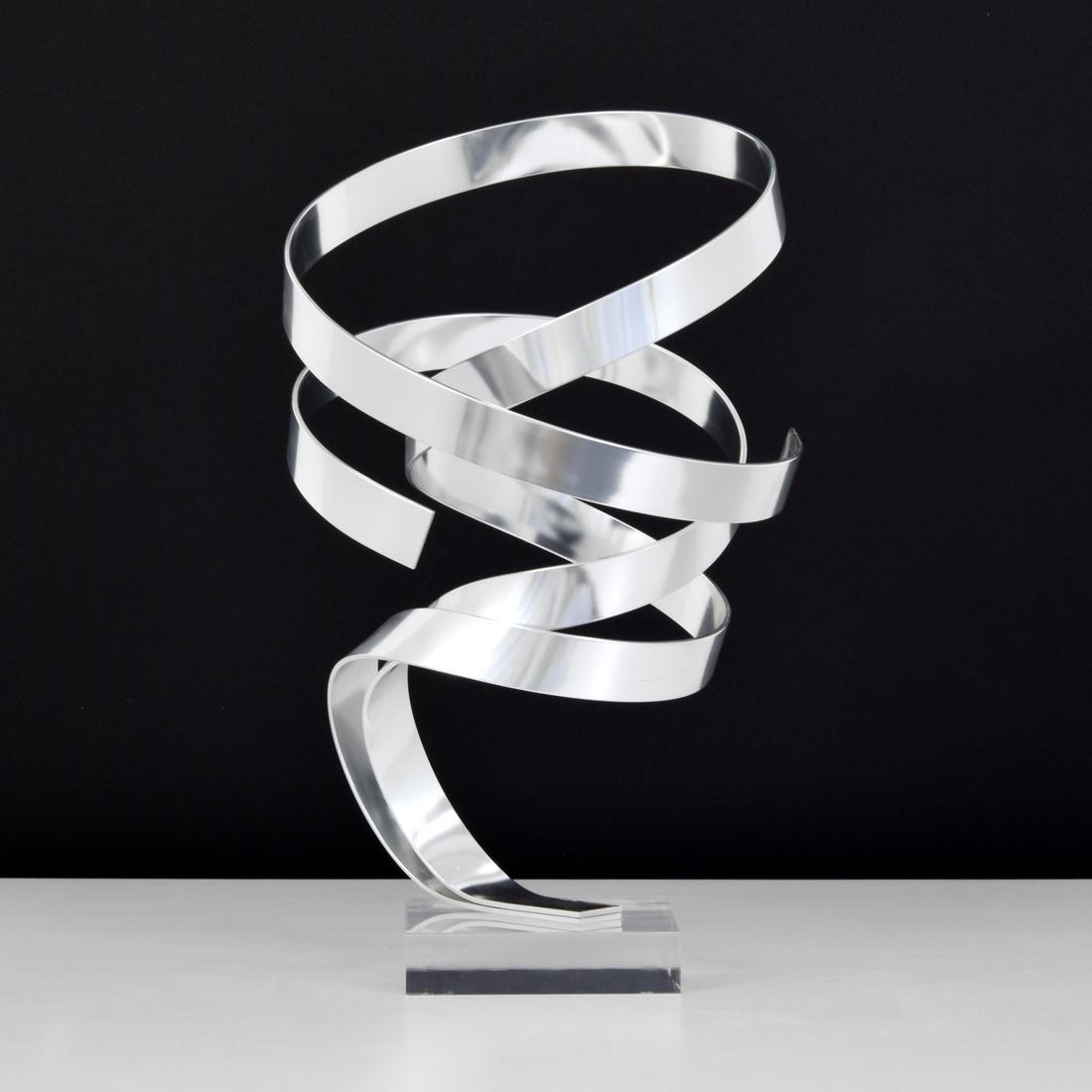 Dan Murphy Sculpture: Designer (Artist) & Manufacturer: Dan Murphy Markings: signed; 1987 Country of Origin & Materials: USA; metal, Lucite (or acrylic) Additional Information: 20th Century Design Dimensions(H,W,D): 21.5"h
